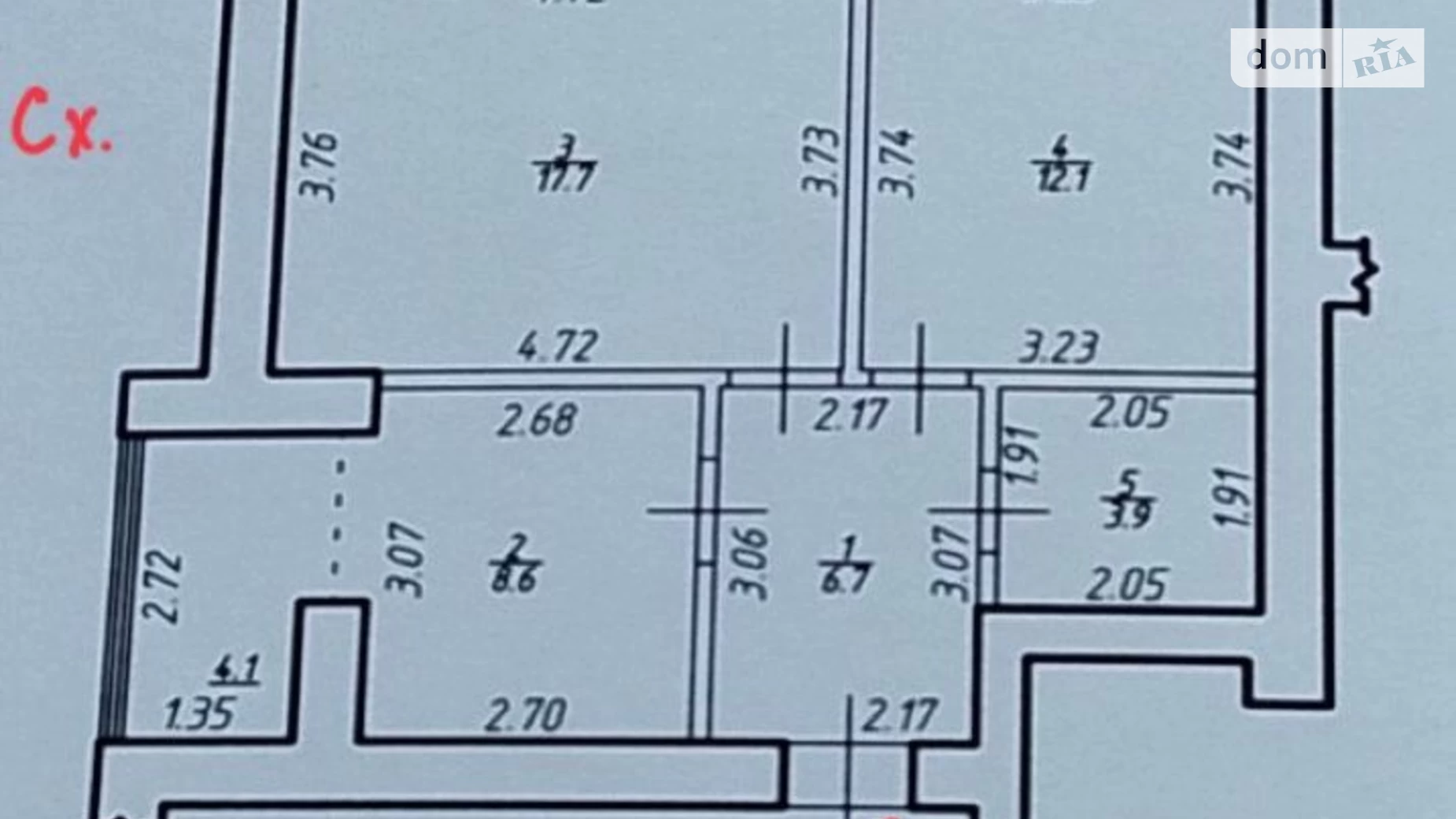 Продается 2-комнатная квартира 53.1 кв. м в Ивано-Франковске, ул. Павла Полуботка, 18 корпус 15 - фото 3