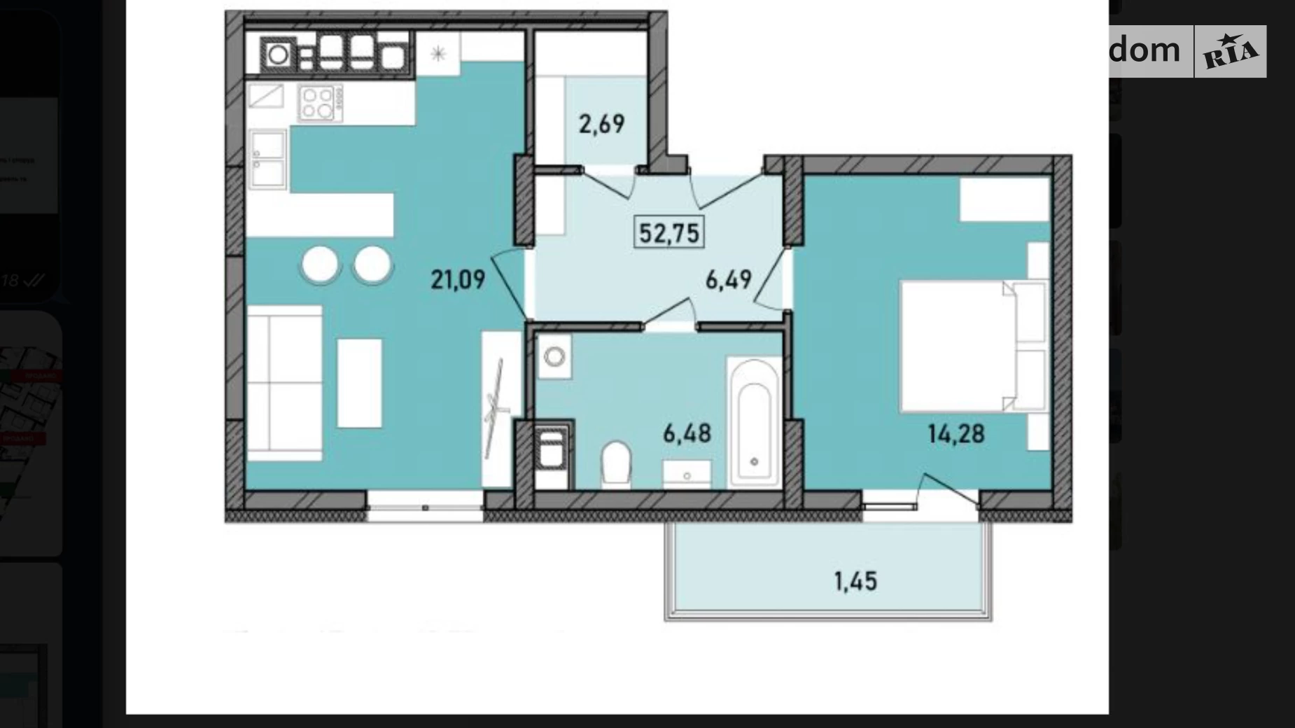Продается 1-комнатная квартира 53.3 кв. м в Львове, ул. Клепаровская, 15 - фото 2