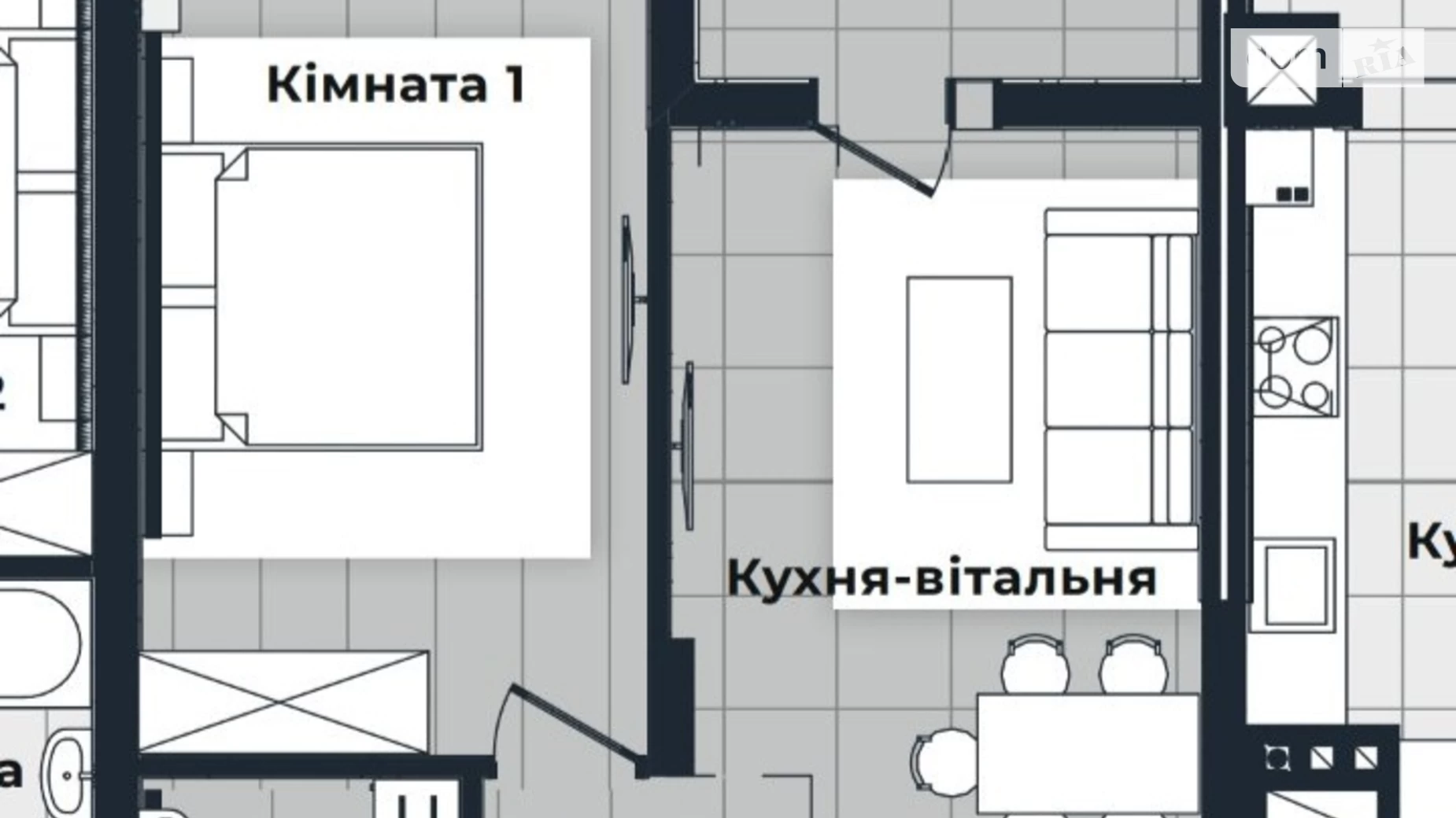 Продається 1-кімнатна квартира 45.4 кв. м у Чернівцях, вул. Буковинська - фото 3