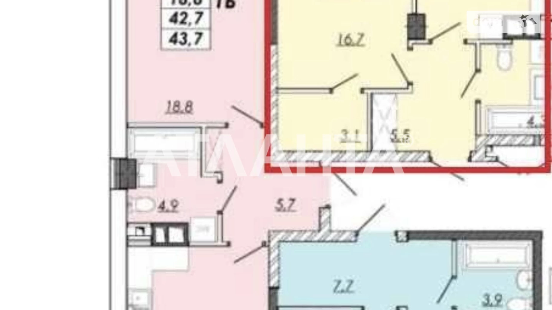 Продається 1-кімнатна квартира 43.3 кв. м у Одесі, Овідіопольська дор. - фото 4
