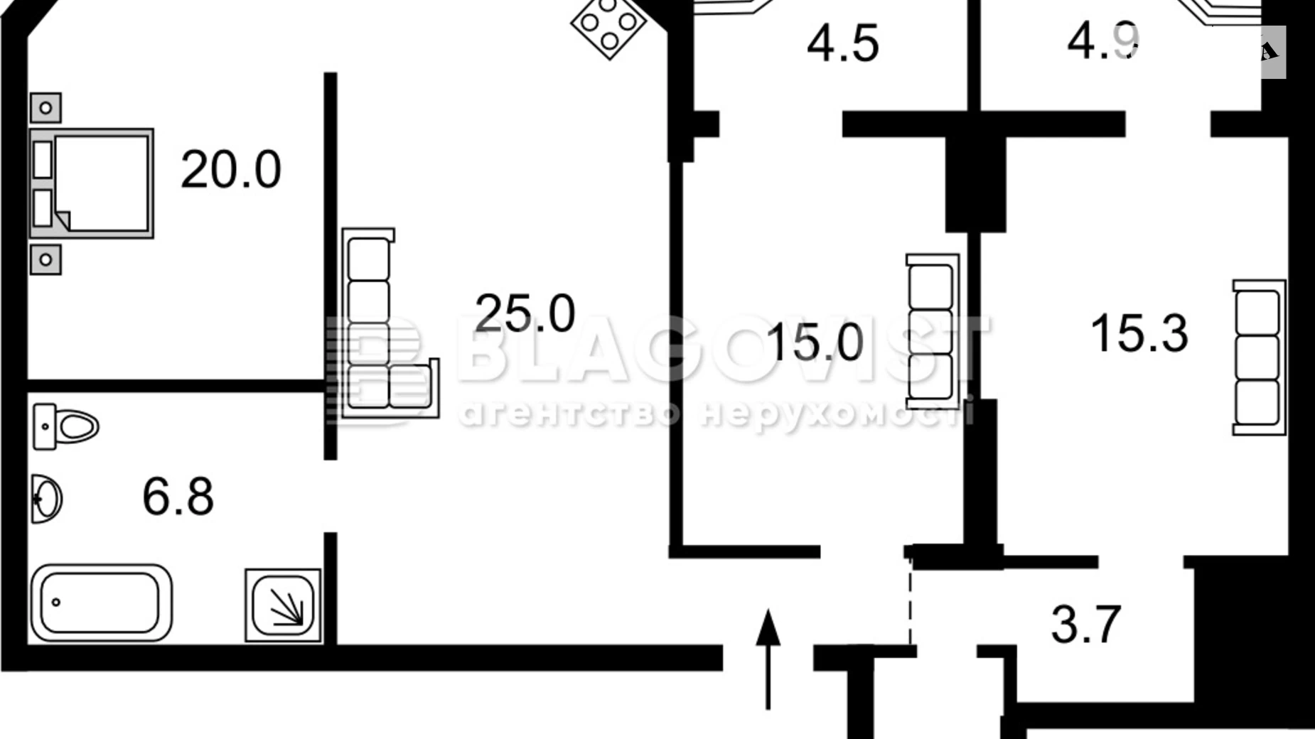 Продается 3-комнатная квартира 115 кв. м в Киеве, ул. Коперника, 12Д - фото 5