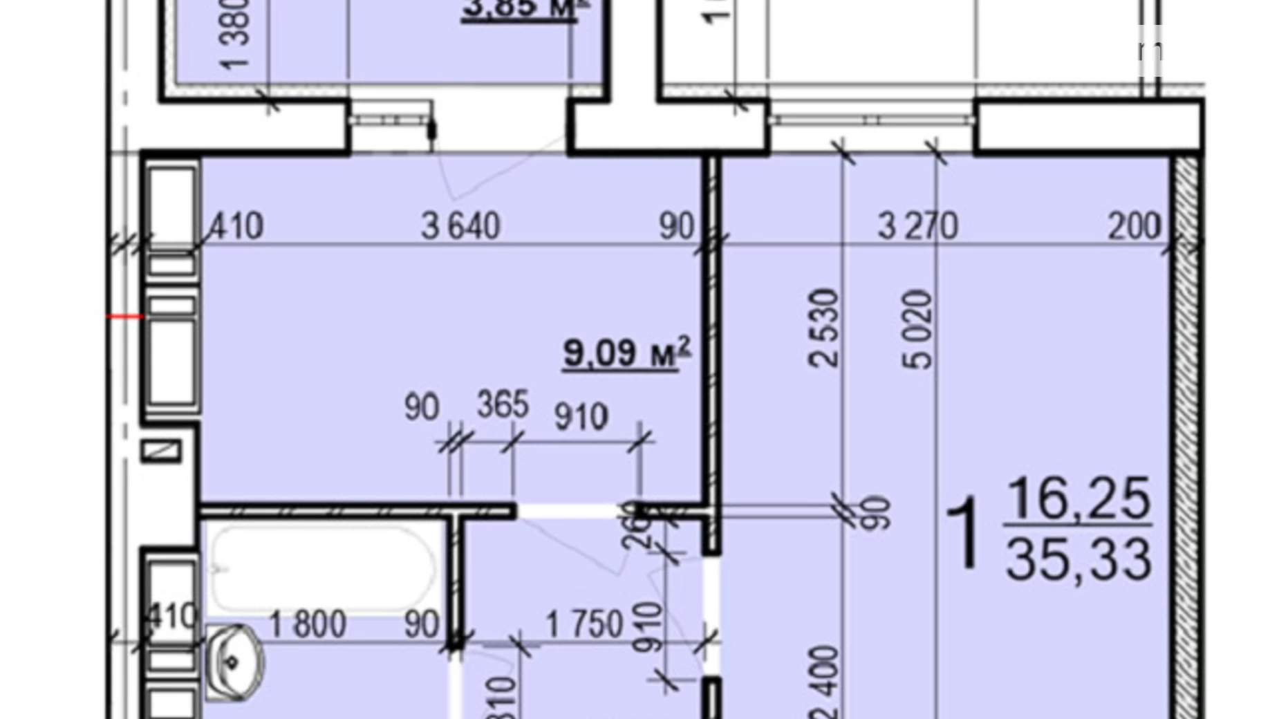 Продается 1-комнатная квартира 35.33 кв. м в Харькове, ул. Мира, 47 - фото 2