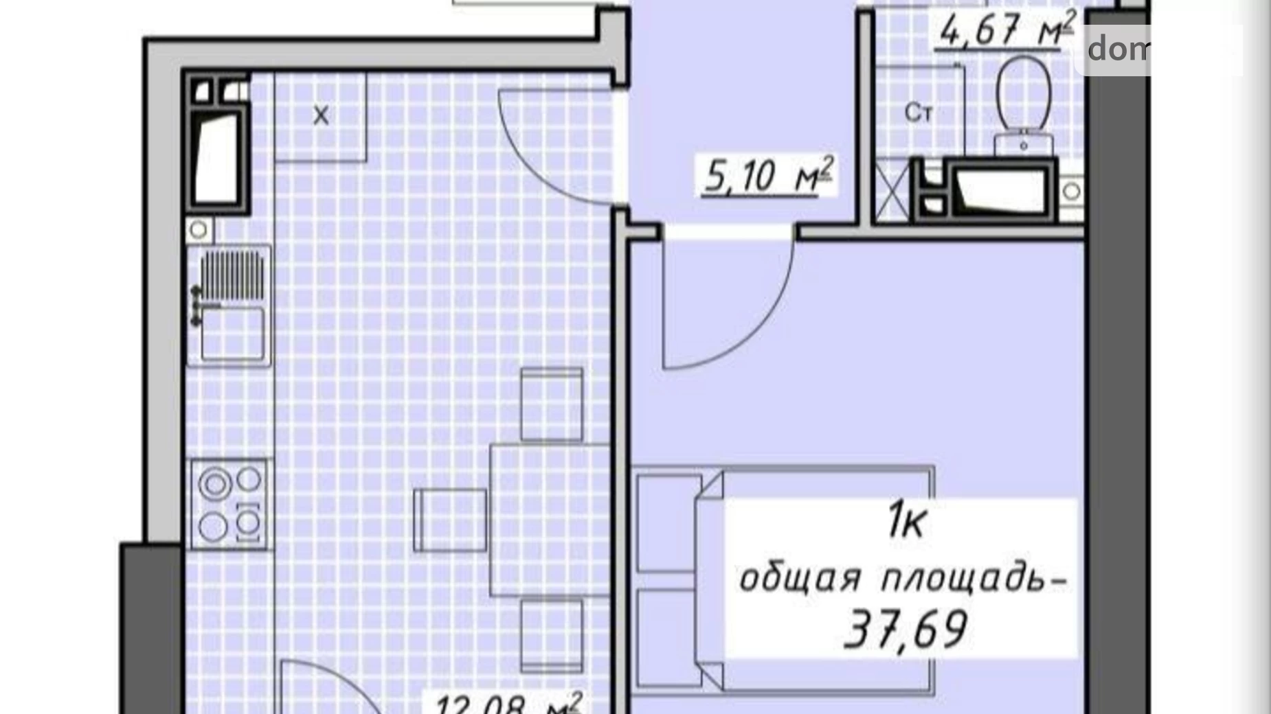 Продається 1-кімнатна квартира 38 кв. м у Одесі, пров. Курортний, 2 - фото 3