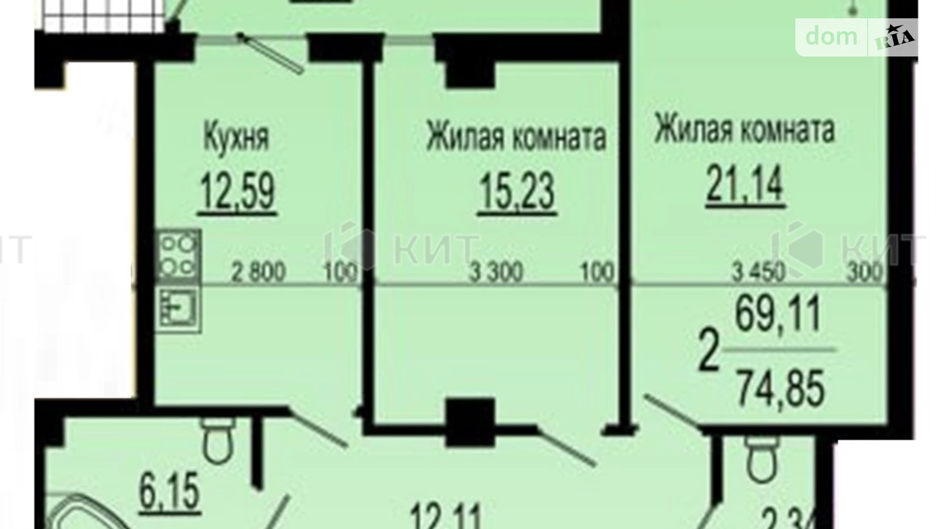 Продается 2-комнатная квартира 75 кв. м в Харькове, ул. Клочковская, 117 - фото 2