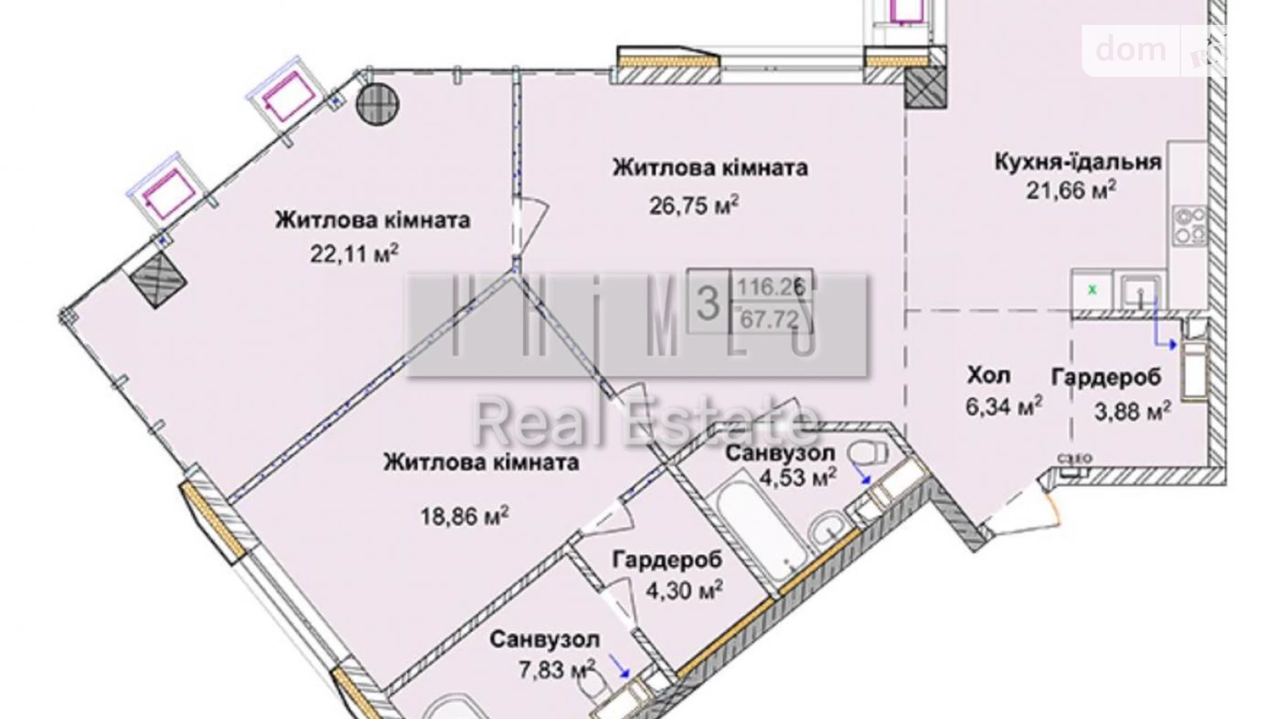 Продается 2-комнатная квартира 116 кв. м в Киеве, ул. Андрея Верхогляда(Драгомирова), 9 - фото 2