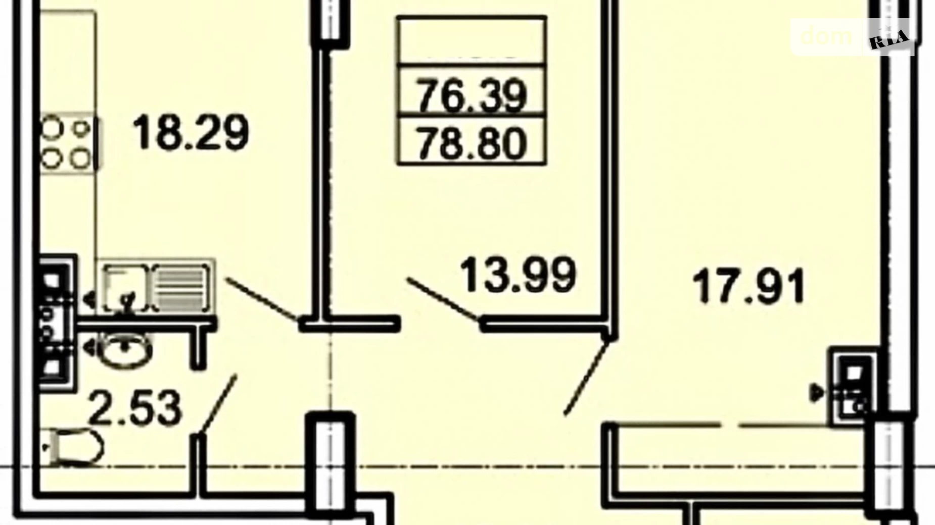 Продается 2-комнатная квартира 79 кв. м в Одессе, Фонтанская дор., 25 корпус 2 - фото 2