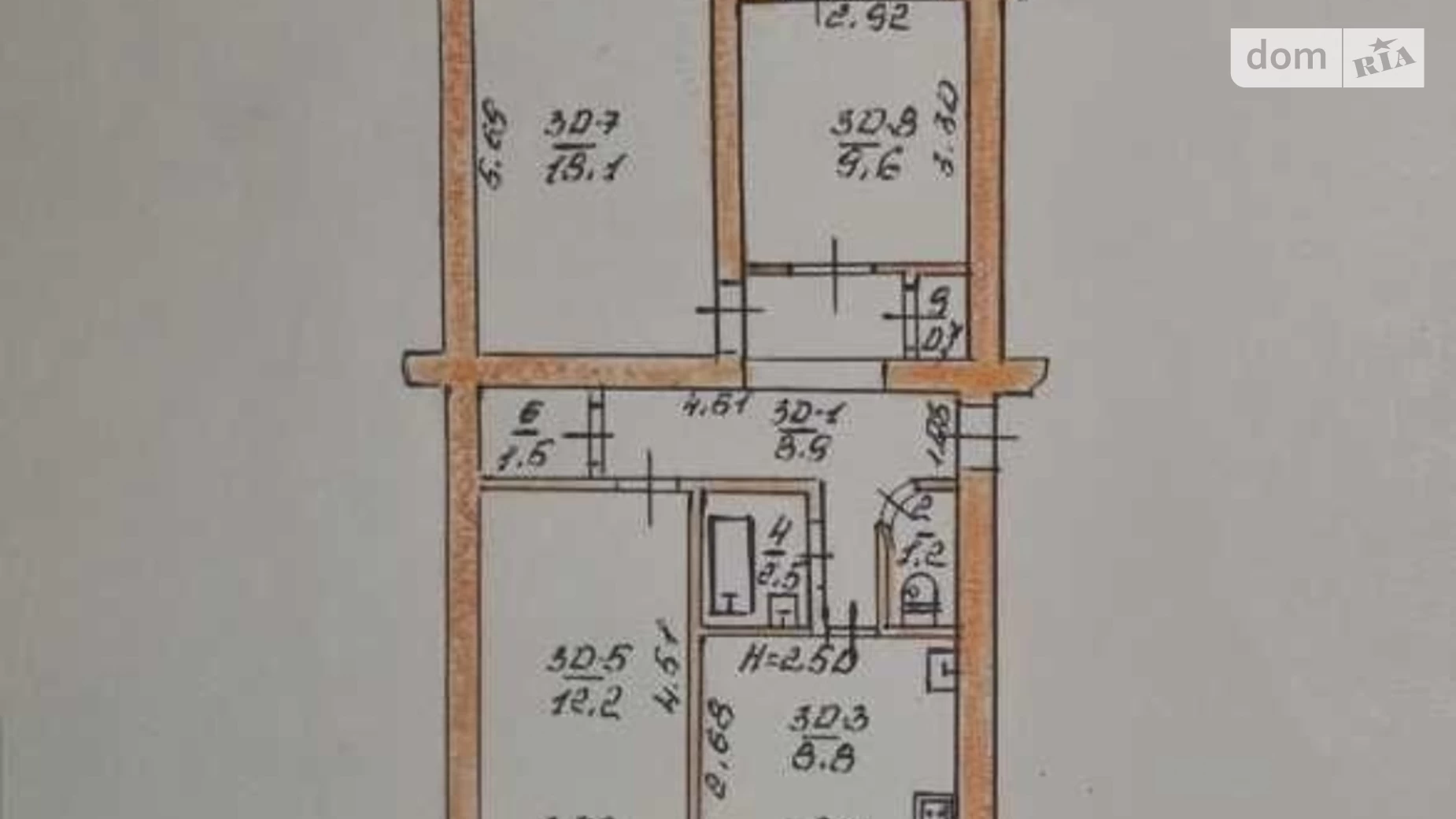 3-комнатная квартира 65.6 кв. м в Луцке, ул. Конякина - фото 2