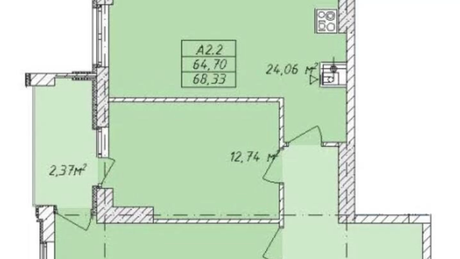 Продається 2-кімнатна квартира 67 кв. м у Одесі, вул. Балтиморська(Посмітного), 20А - фото 5