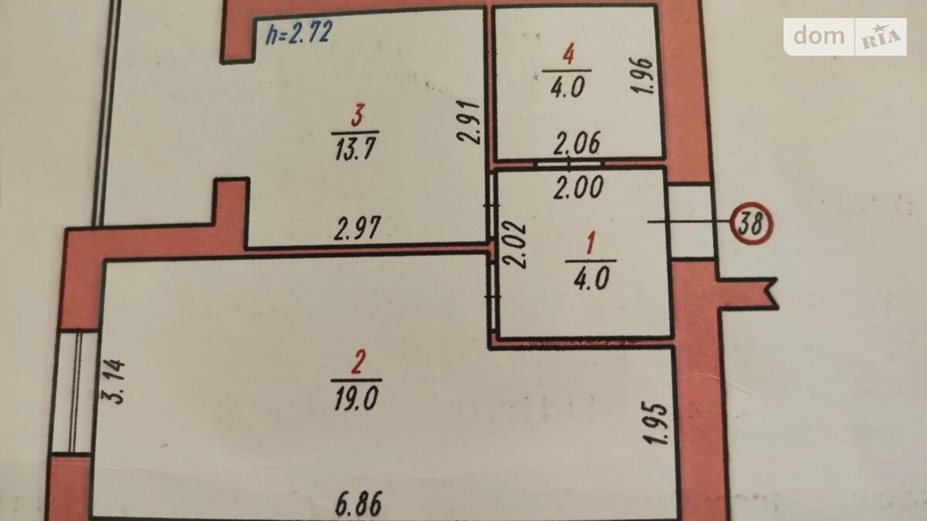 Продається 1-кімнатна квартира 40.7 кв. м у Хмельницькому, вул. Озерна, 4 - фото 3