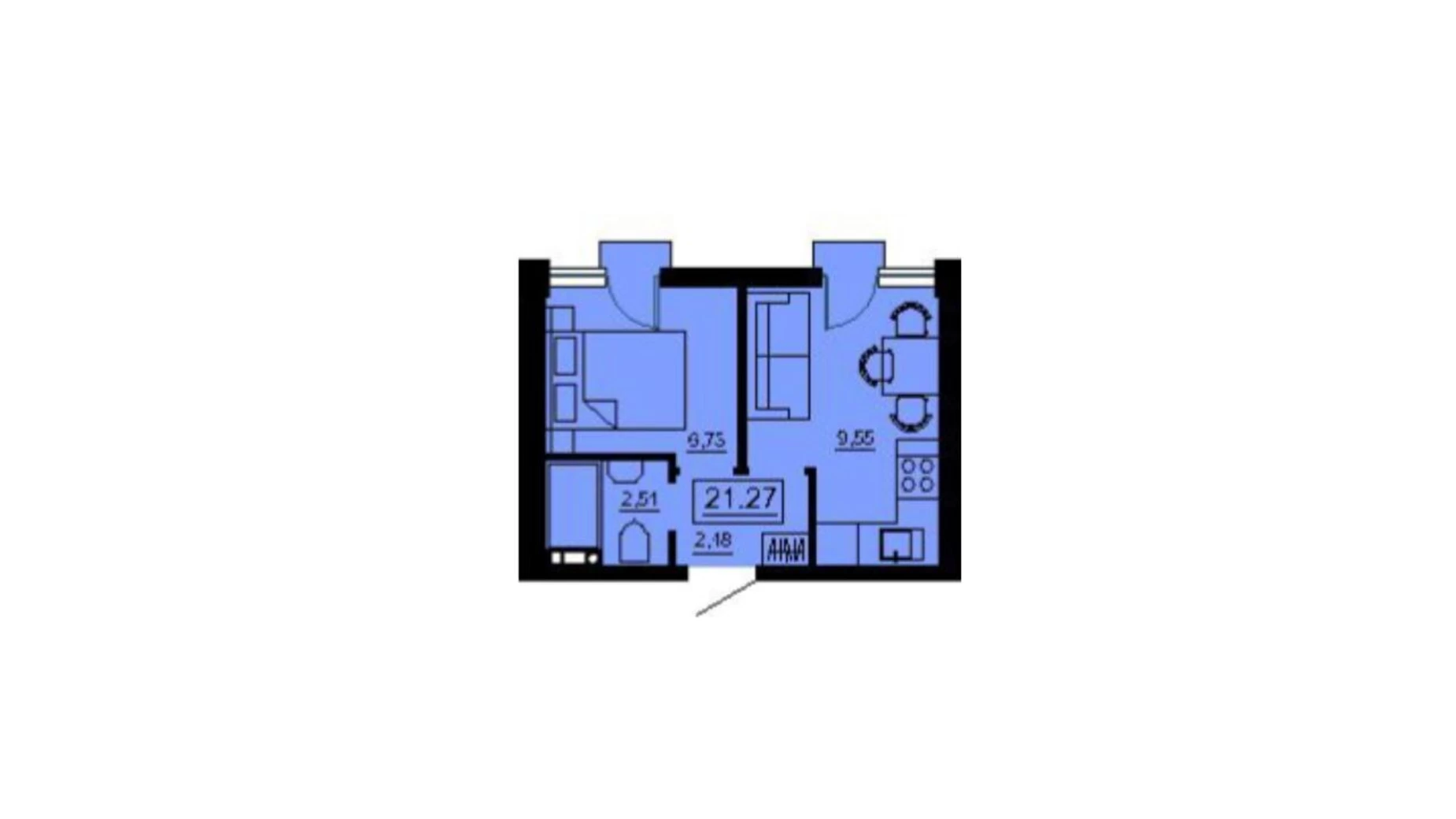 Продается 1-комнатная квартира 21 кв. м в Одессе, ул. Алексеевская - фото 4
