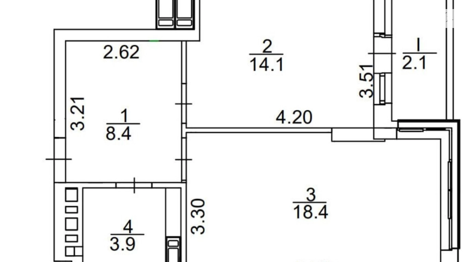 Продается 1-комнатная квартира 46.9 кв. м в Броварах, ул. Соборная, 21 - фото 3
