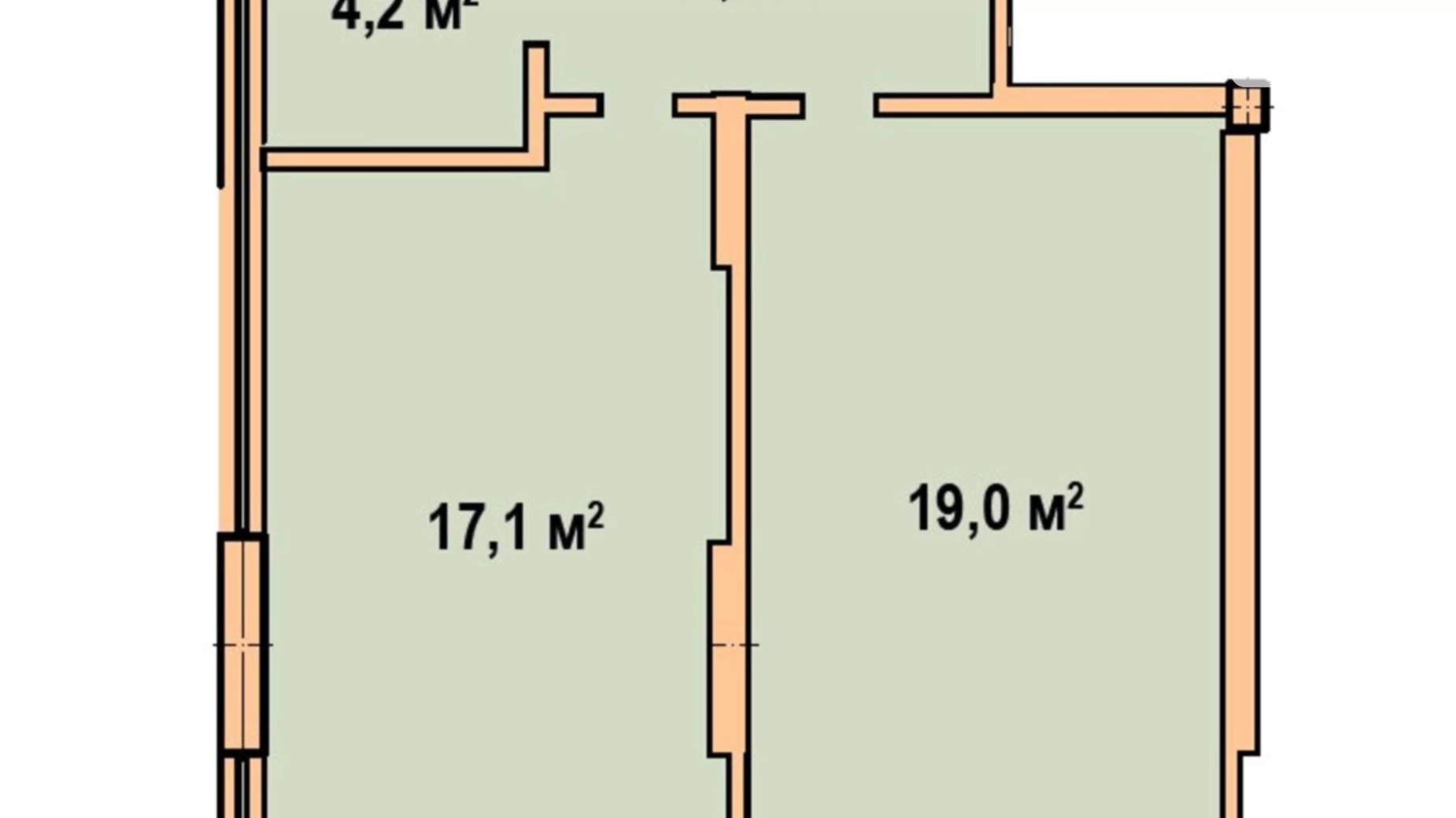 Продается 1-комнатная квартира 46 кв. м в Броварах, Сокури, 1 - фото 3