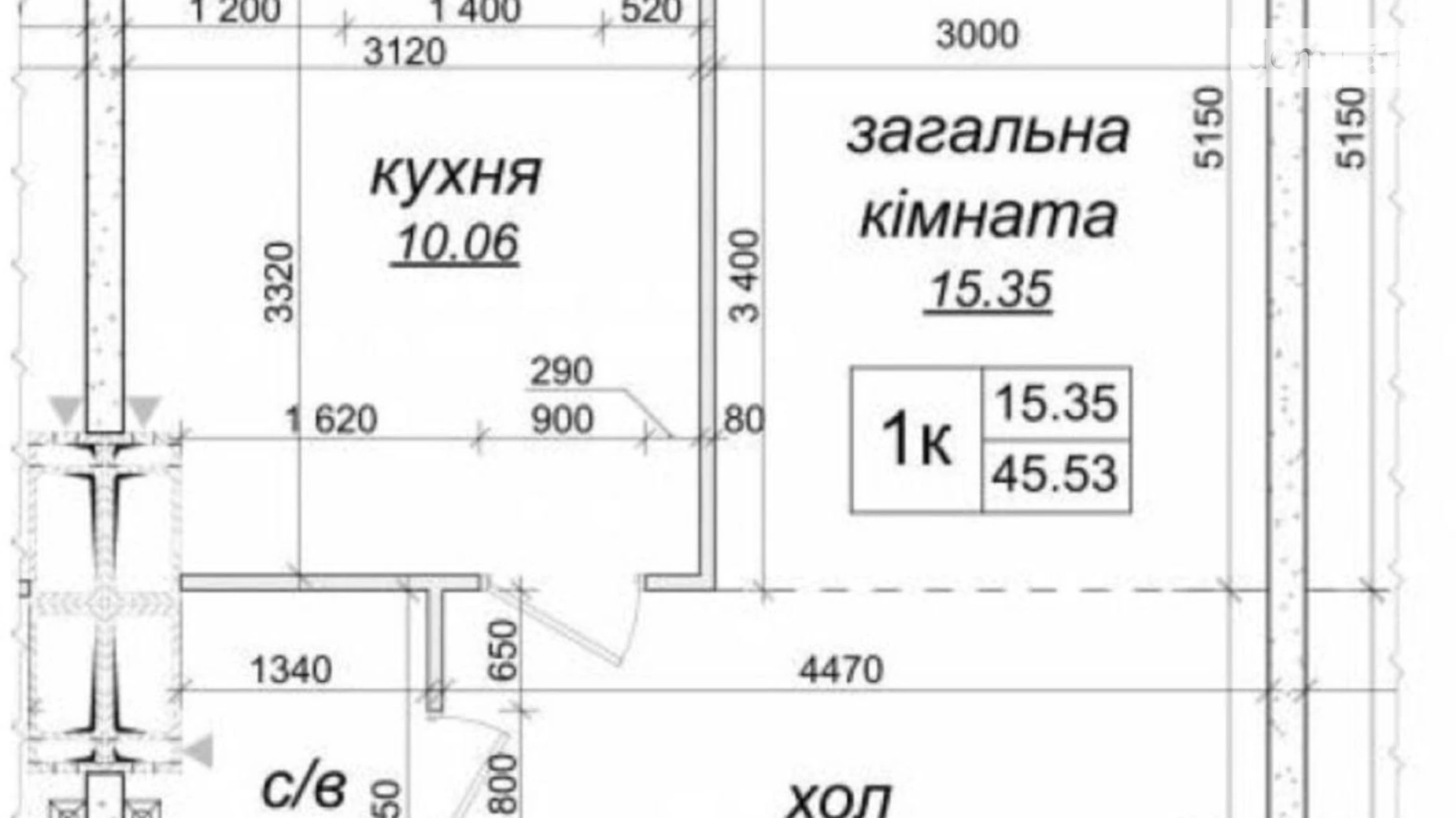 Продається 1-кімнатна квартира 45.53 кв. м у Новосілках, вул. Приміська, 22Б - фото 3