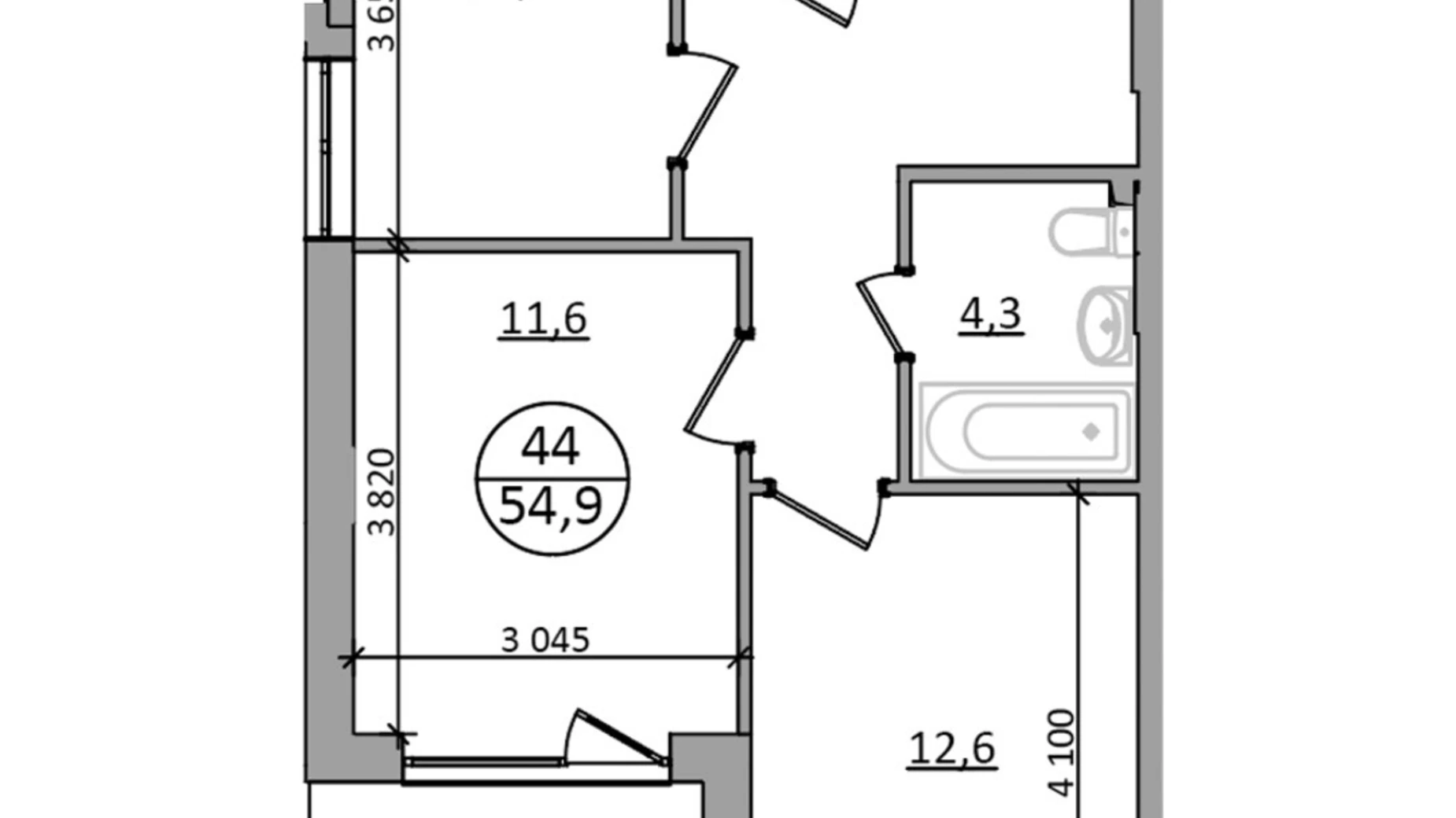Продается 2-комнатная квартира 54.9 кв. м в Брюховичах, ул. Львовская, 92 - фото 5