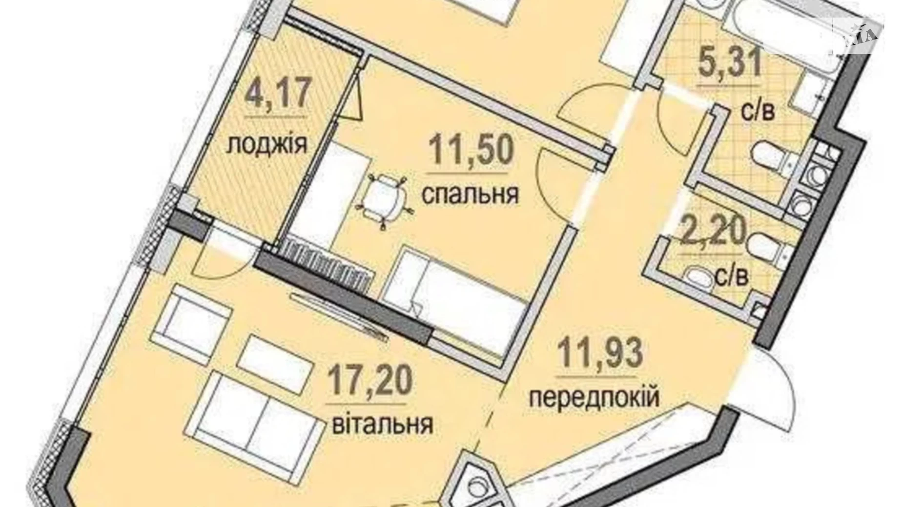 Продается 2-комнатная квартира 75 кв. м в Киеве, ул. Митрополита Василия Липковского(Урицкого), 16Г - фото 2