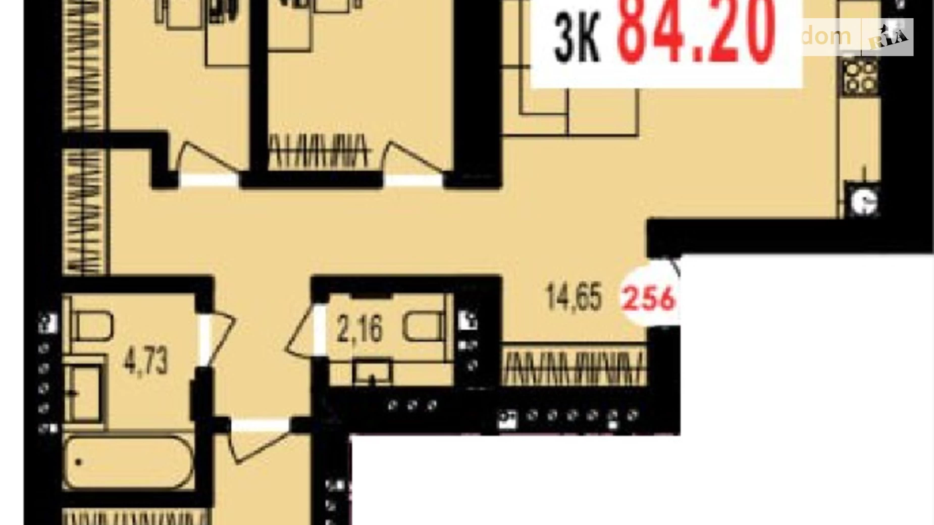 Продається 3-кімнатна квартира 84.2 кв. м у Вовчинцю, вул. Тараса Шевченка - фото 5