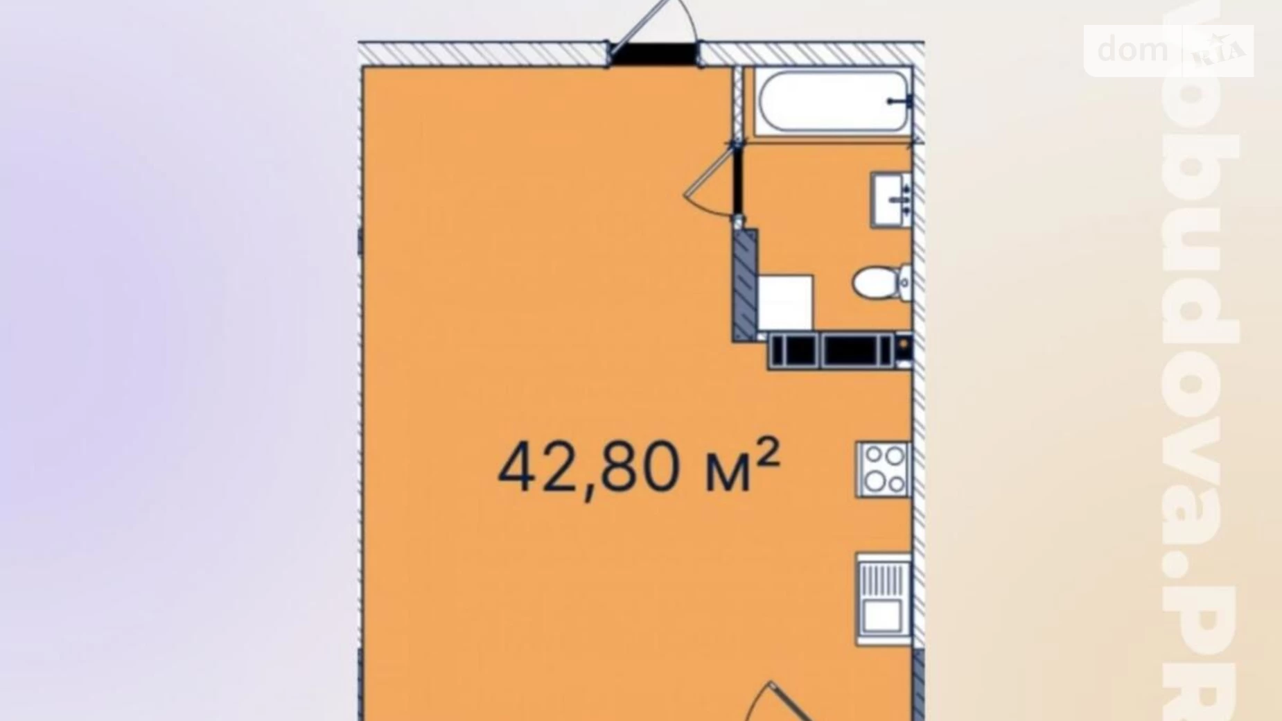 Продается 1-комнатная квартира 42.8 кв. м в Ужгороде, ул. Богомольца - фото 2