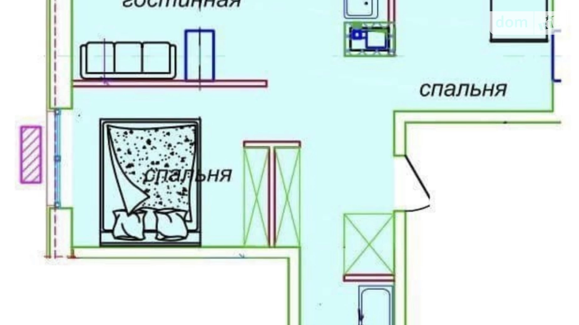 Продается 2-комнатная квартира 50.78 кв. м в Днепре, ул. Европейская, 5 - фото 3