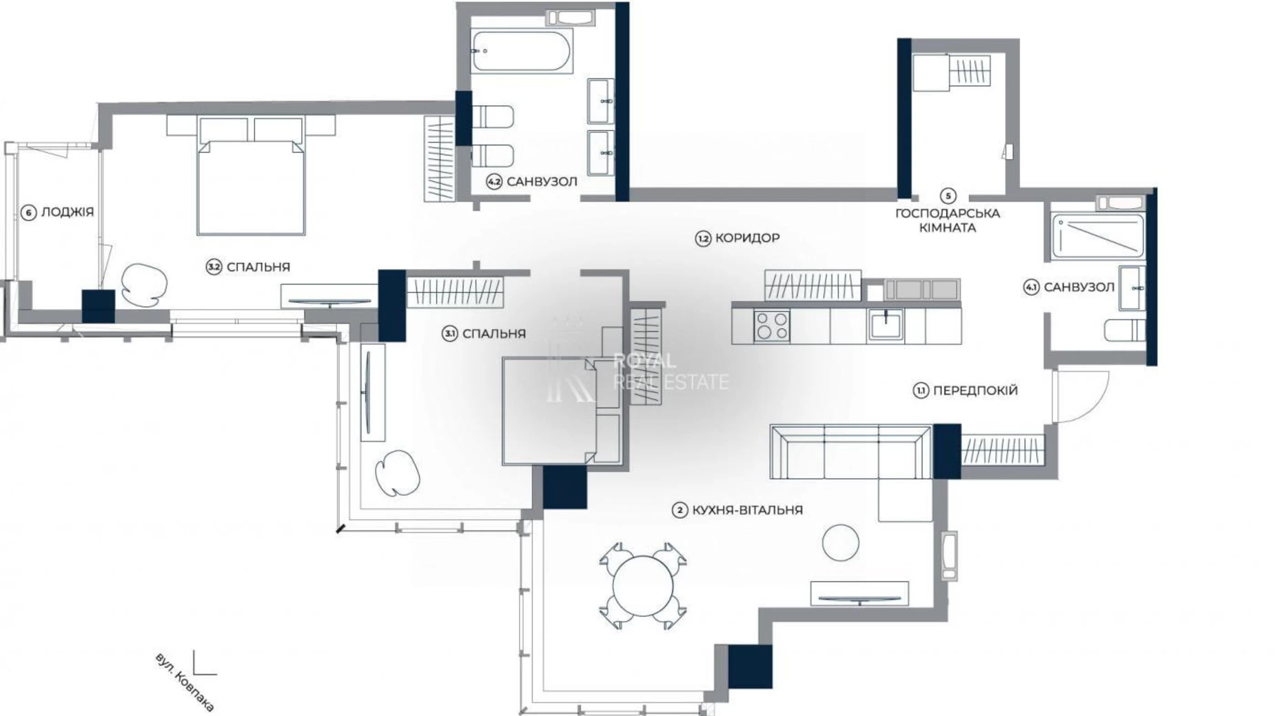 Продается 2-комнатная квартира 118.4 кв. м в Киеве, ул. Антоновича(Горького), 136-138 - фото 5