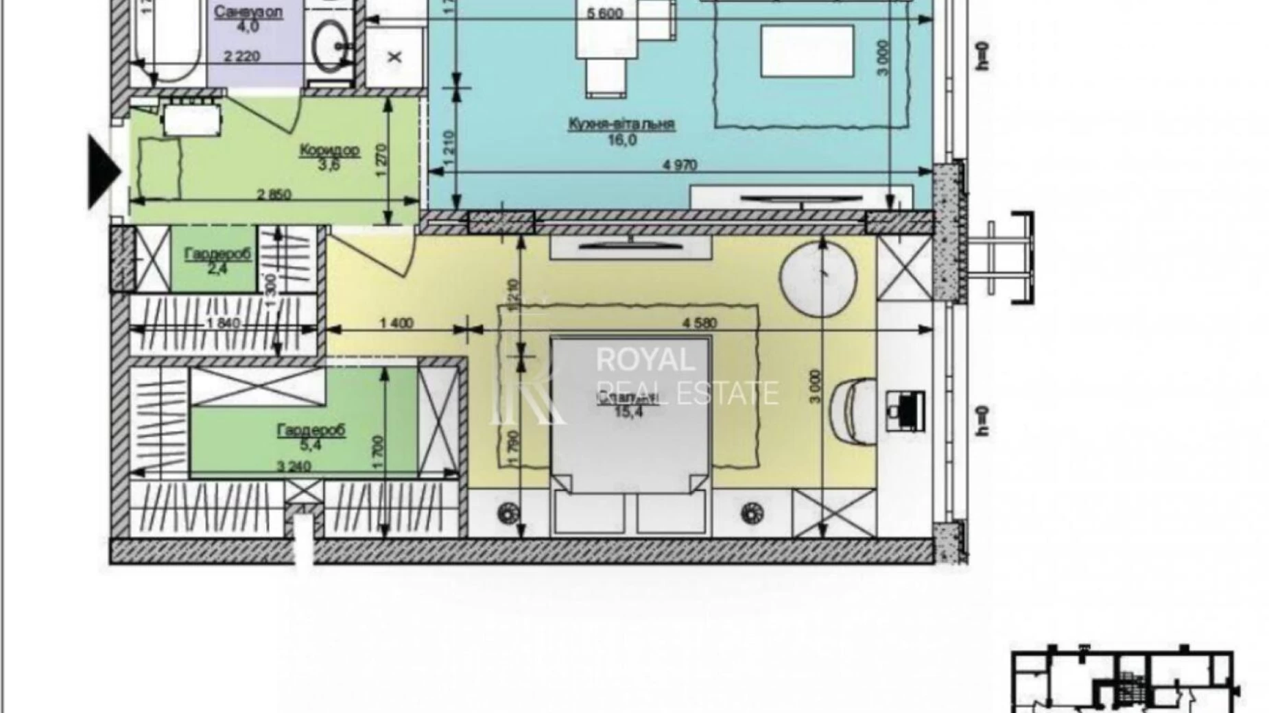 Продается 1-комнатная квартира 47 кв. м в Киеве, ул. Салютная, 2Б - фото 3