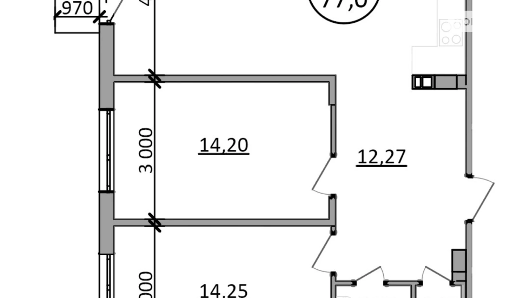 Продается 2-комнатная квартира 77 кв. м в Басовке, Кольцевая дор. - фото 2