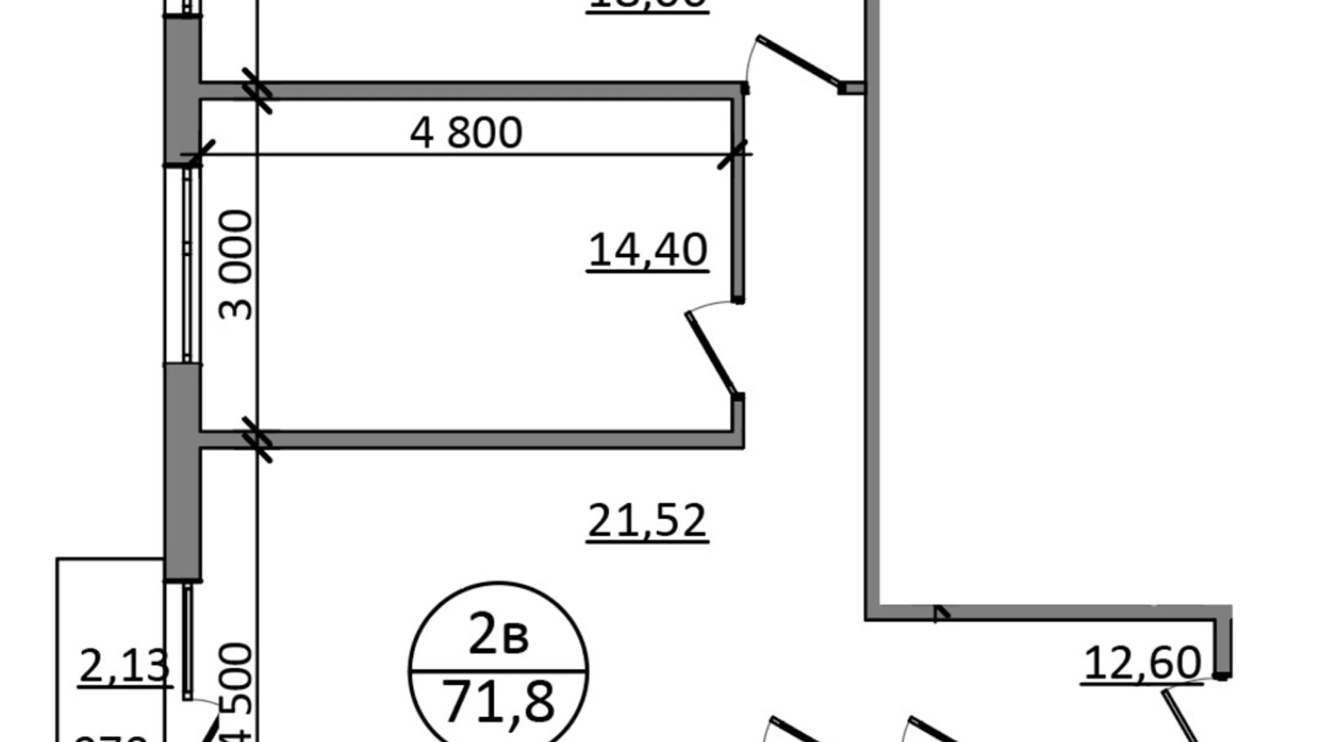 Продается 2-комнатная квартира 71.8 кв. м в Басовке, Кольцевая дор. - фото 2