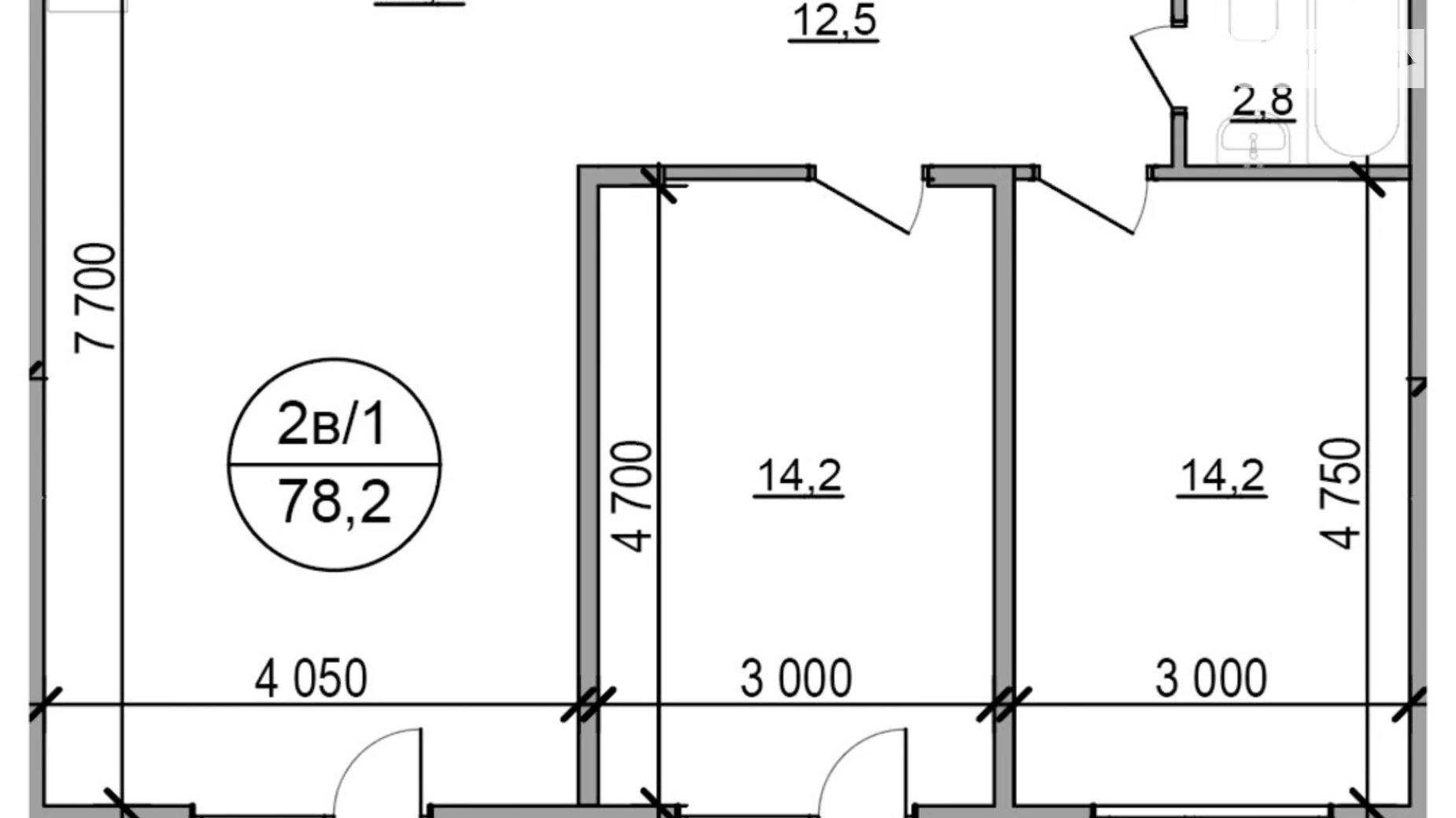 Продається 2-кімнатна квартира 78.2 кв. м у Басівці, цена: 73508 $ - фото 2