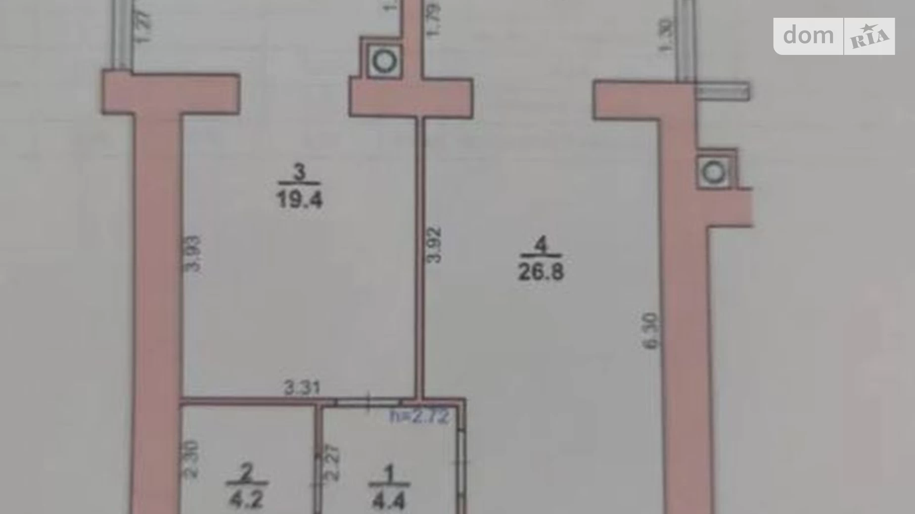 Продається 1-кімнатна квартира 54.8 кв. м у Хмельницькому, вул. Степана Бандери, 30А - фото 2