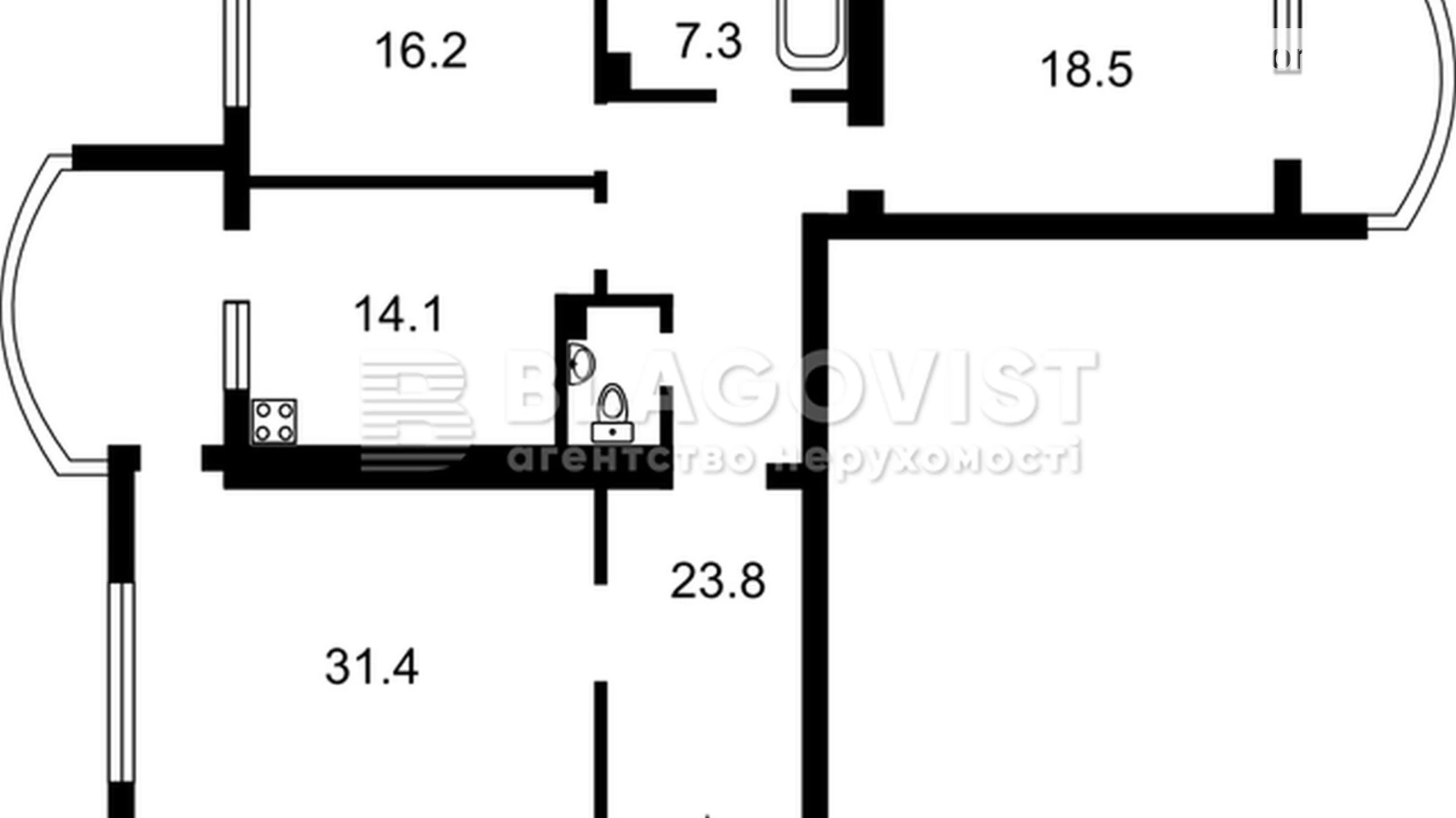 Продається 3-кімнатна квартира 131.9 кв. м у Києві, просп. Володимира Івасюка, 8 корпус 2 - фото 5