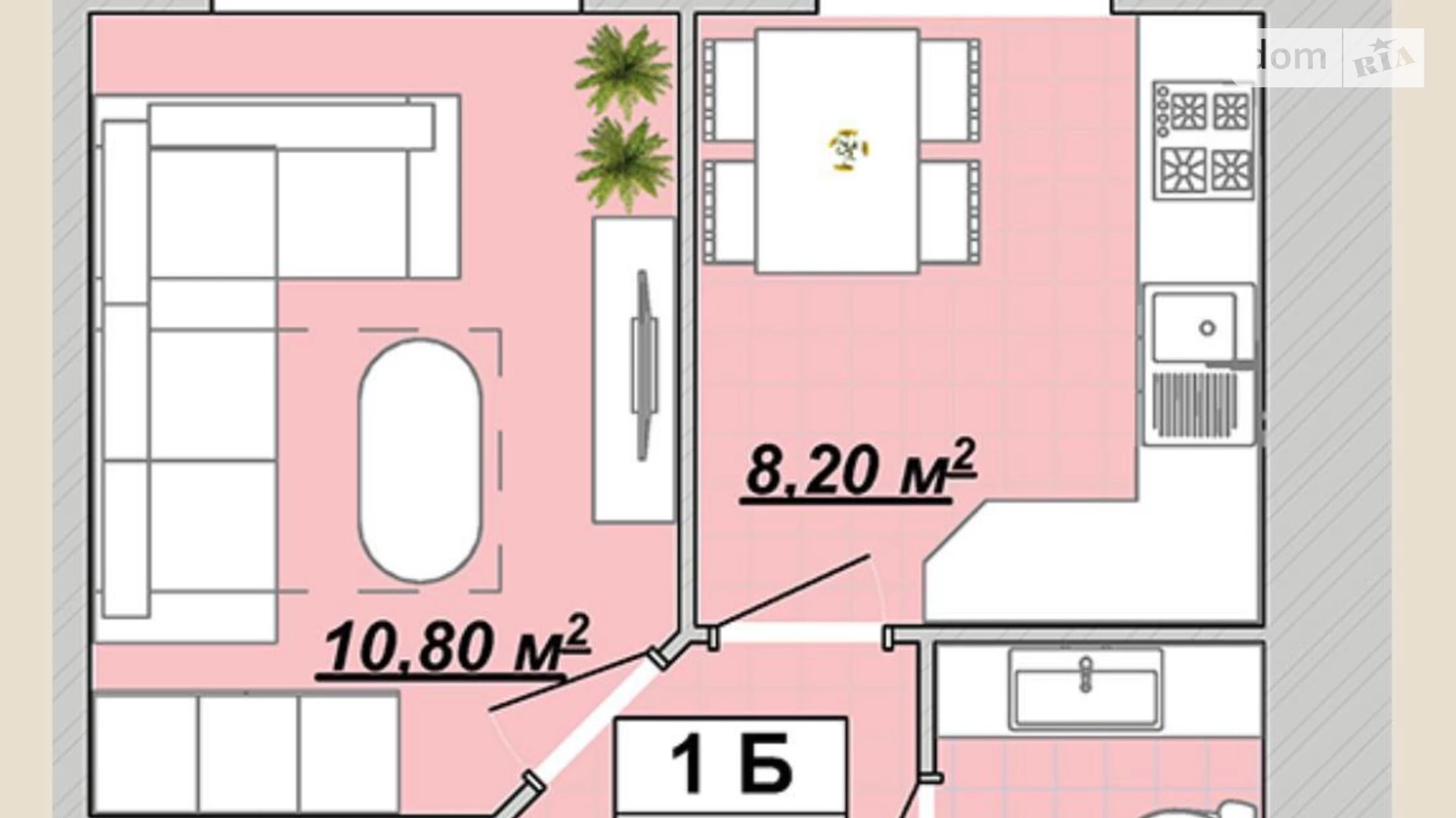 Продается 1-комнатная квартира 30.8 кв. м в Ивано-Франковске, цена: 26000 $ - фото 2