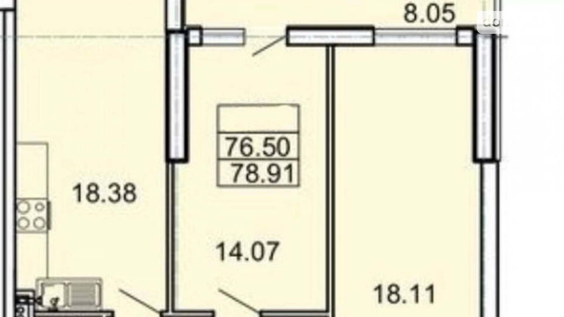 Продається 2-кімнатна квартира 78.5 кв. м у Одесі, Фонтанська дор., 25 корпус 1 - фото 2