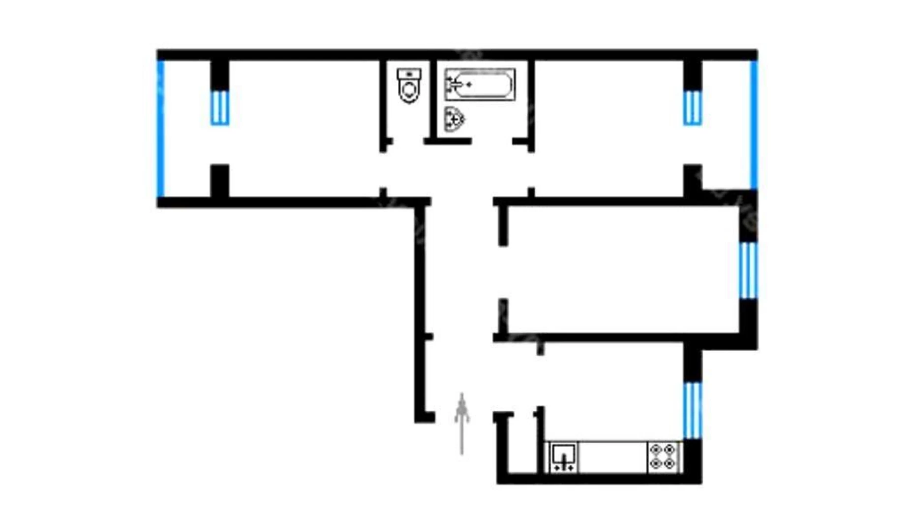 Продается 3-комнатная квартира 68.7 кв. м в Киеве, ул. Вишняковская, 8 - фото 2