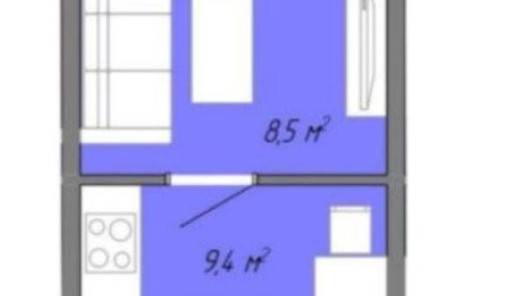 Продается 1-комнатная квартира 26 кв. м в Лиманке, ул. Жемчужная, 11 корпус 4 - фото 3
