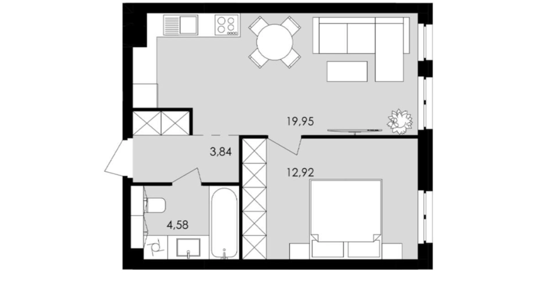 Продается 1-комнатная квартира 41 кв. м в Сокольниках, ул. Героев Майдана, 17 - фото 4