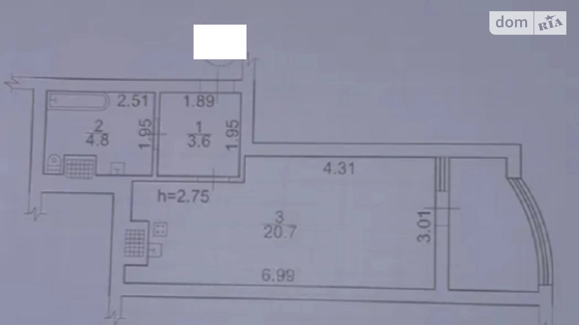 Продається 1-кімнатна квартира 30 кв. м у Одесі, вул. Владислава Бувалкіна(Генерала Бочарова) - фото 4