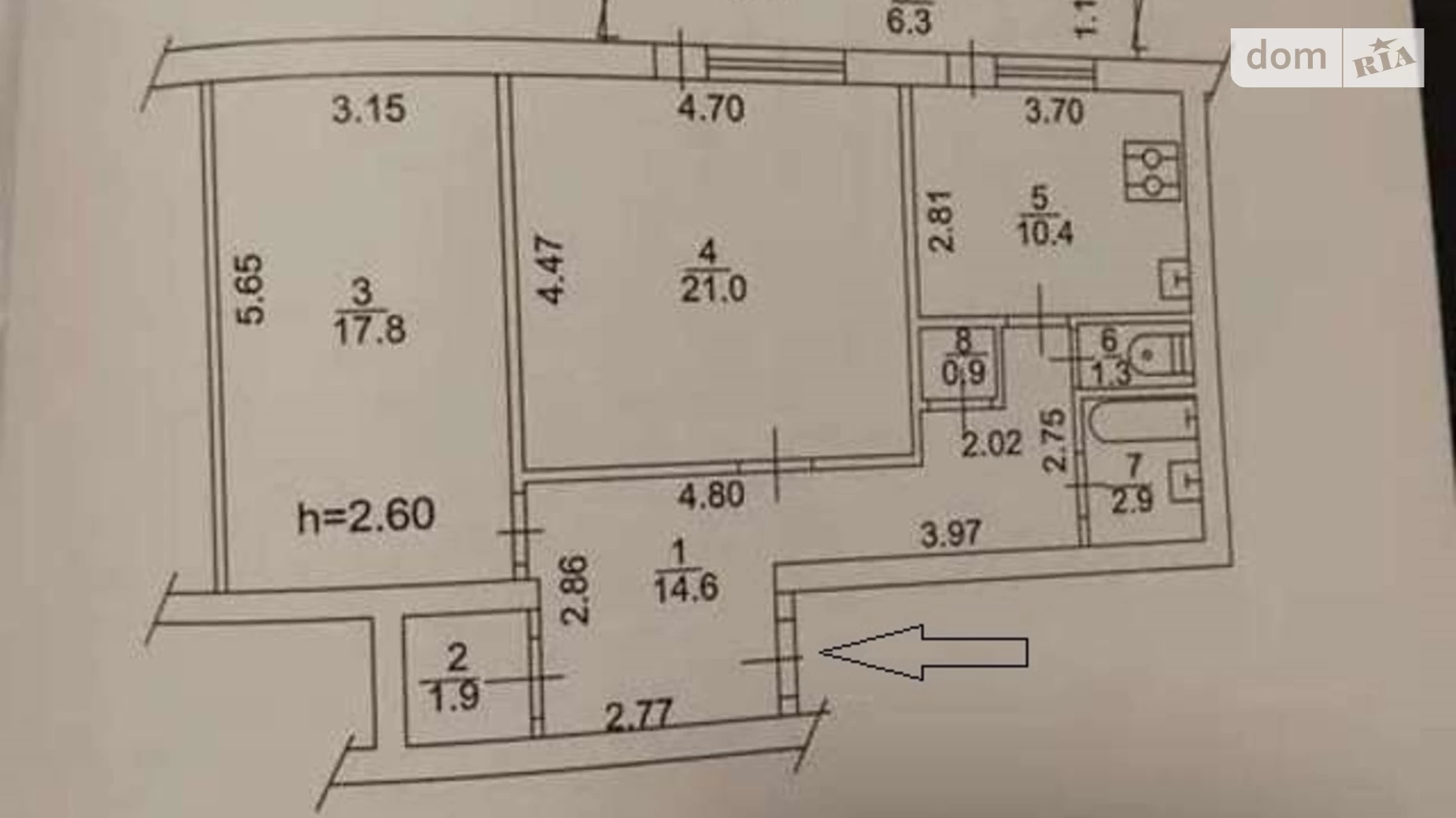 Продається 2-кімнатна квартира 77.1 кв. м у Києві, цена: 99988 $ - фото 4