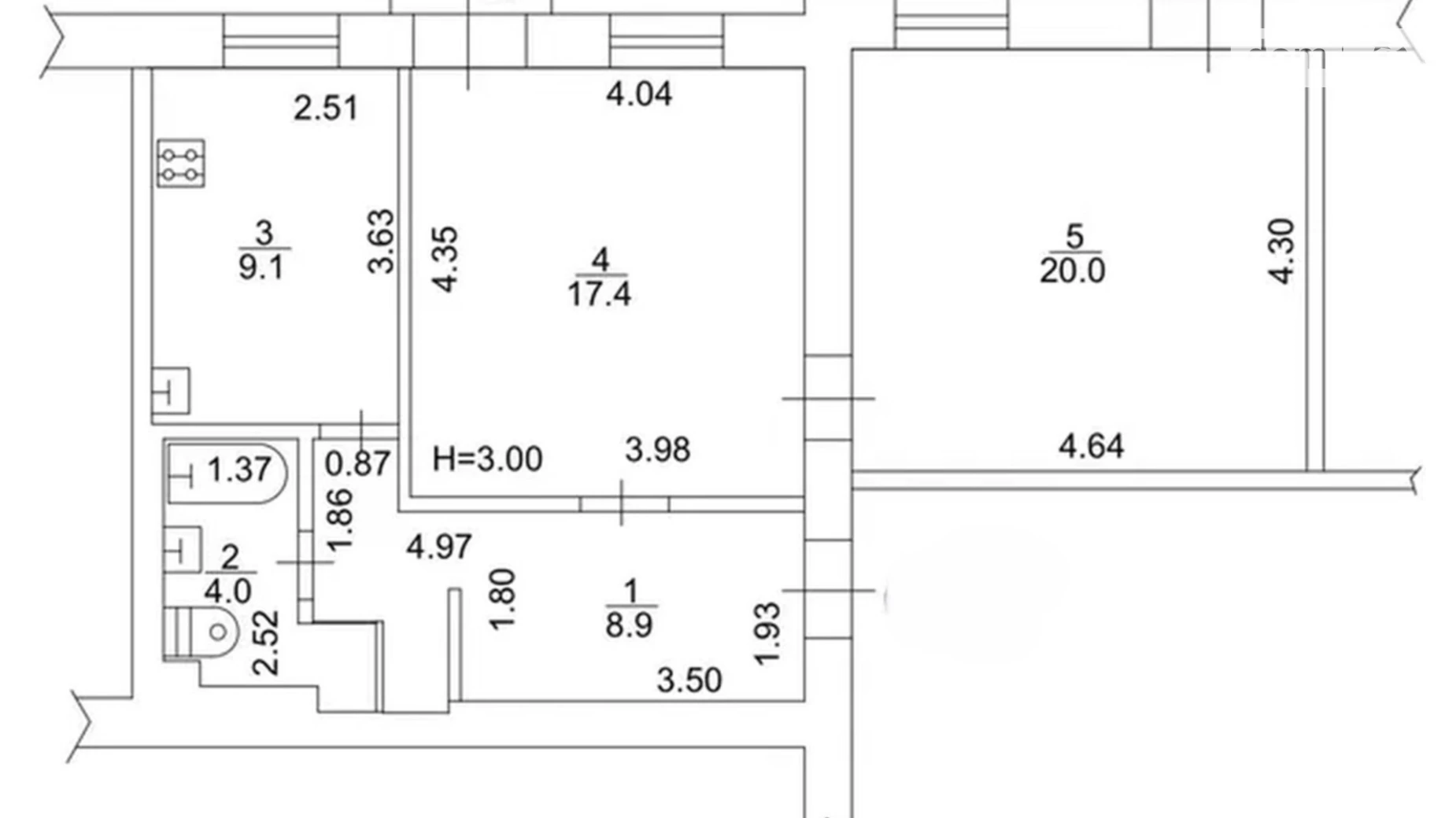 Продается 2-комнатная квартира 60.4 кв. м в Киеве, ул. Софиевская, 4 - фото 2