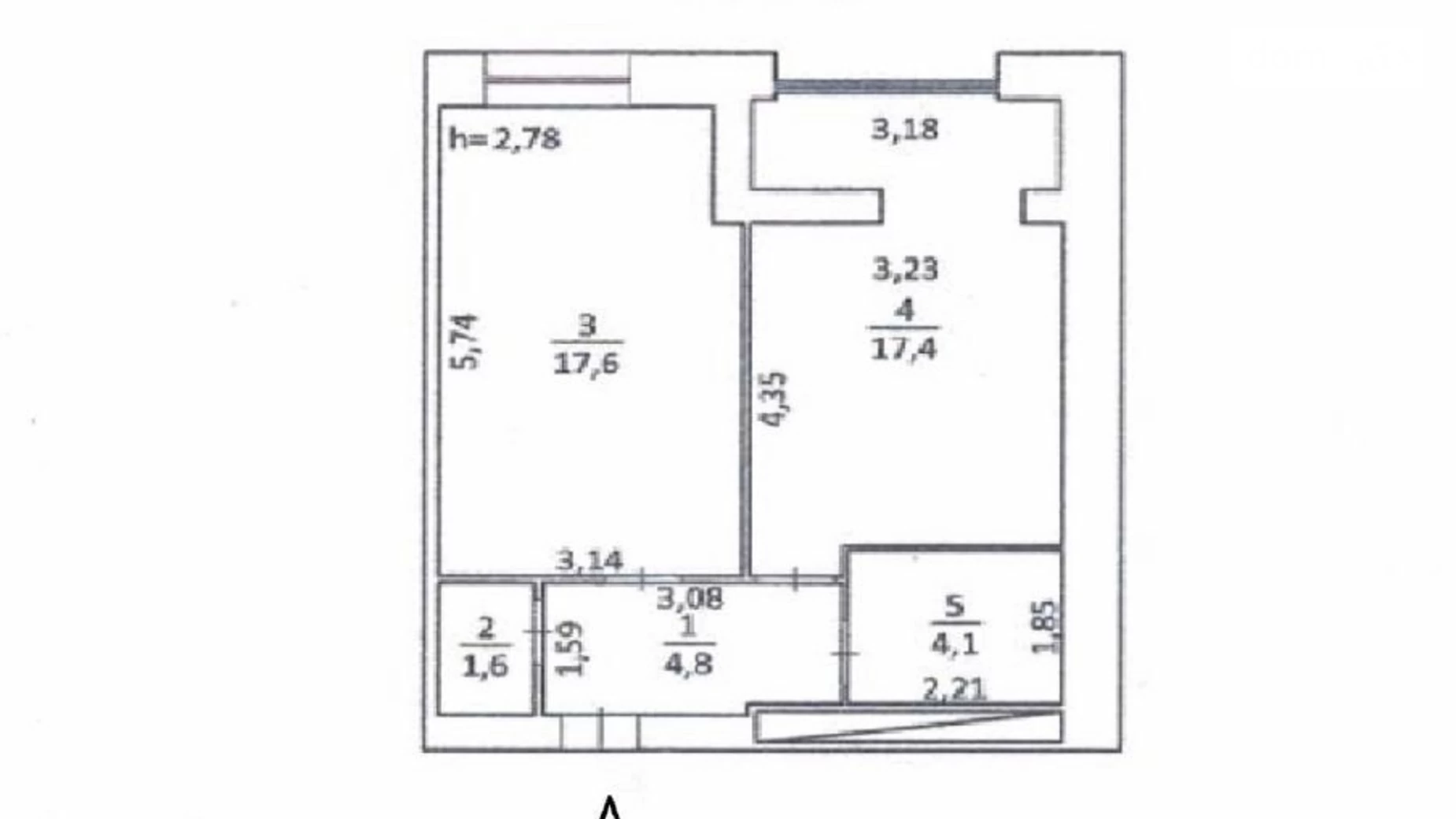 Продается 1-комнатная квартира 45.5 кв. м в Крыжановка, цена: 34500 $ - фото 2