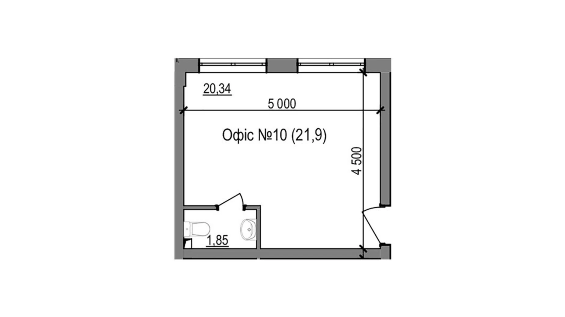 Продається офіс 21.9 кв. м в бізнес-центрі, цена: 23433 $ - фото 2