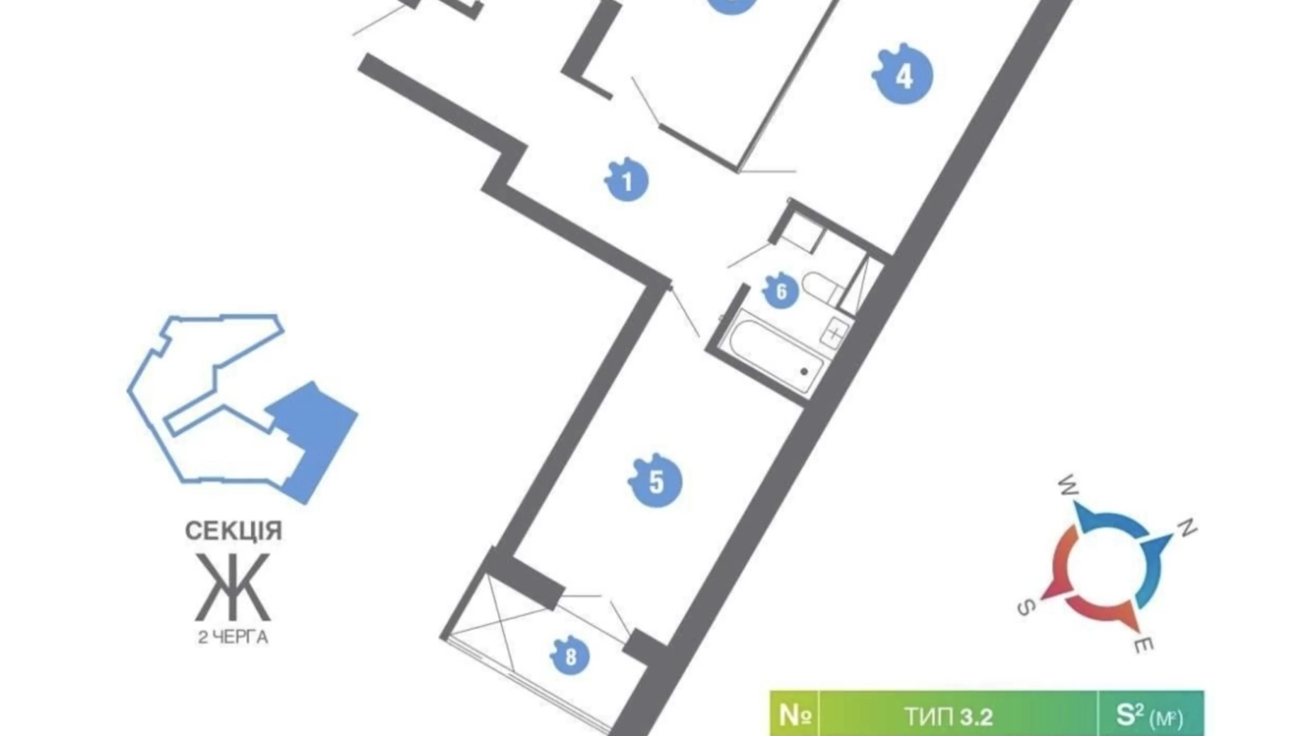 Продается 3-комнатная квартира 74.1 кв. м в Киеве, ул. Новополевая, 2 корпус 2 - фото 3