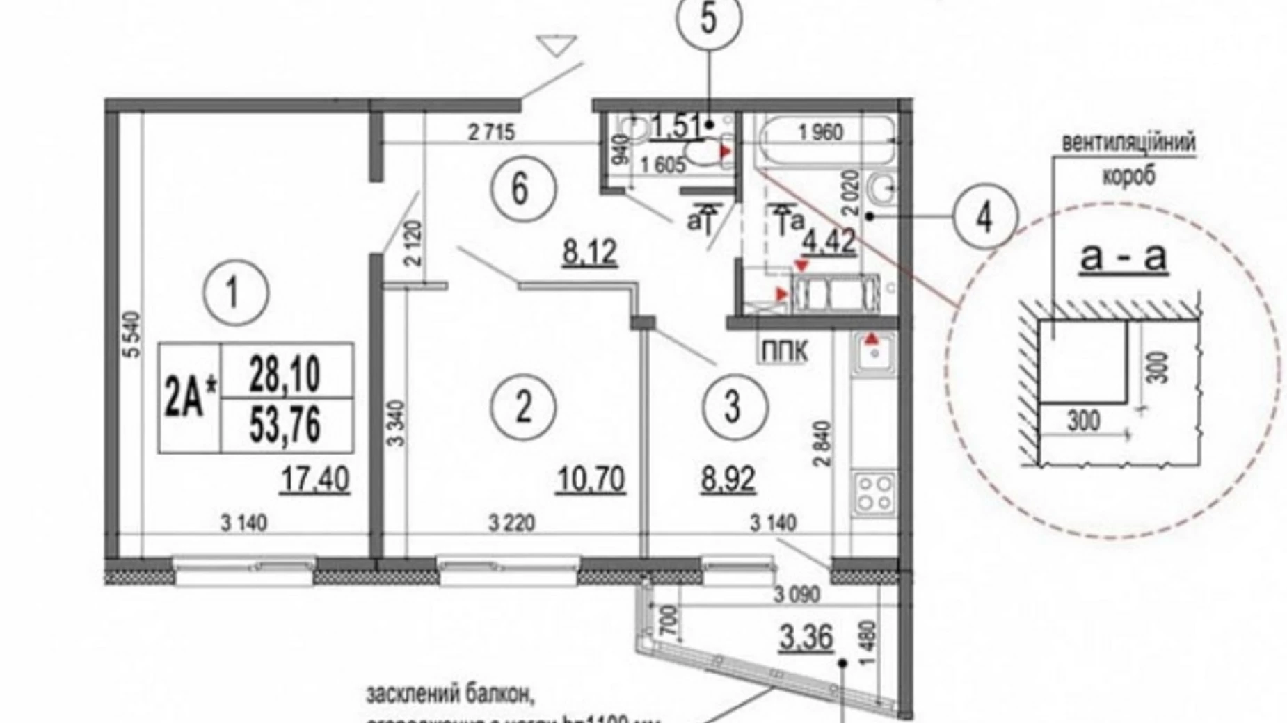 Продается 2-комнатная квартира 54 кв. м в Киеве, ул. Софии Русовой, 7 - фото 2