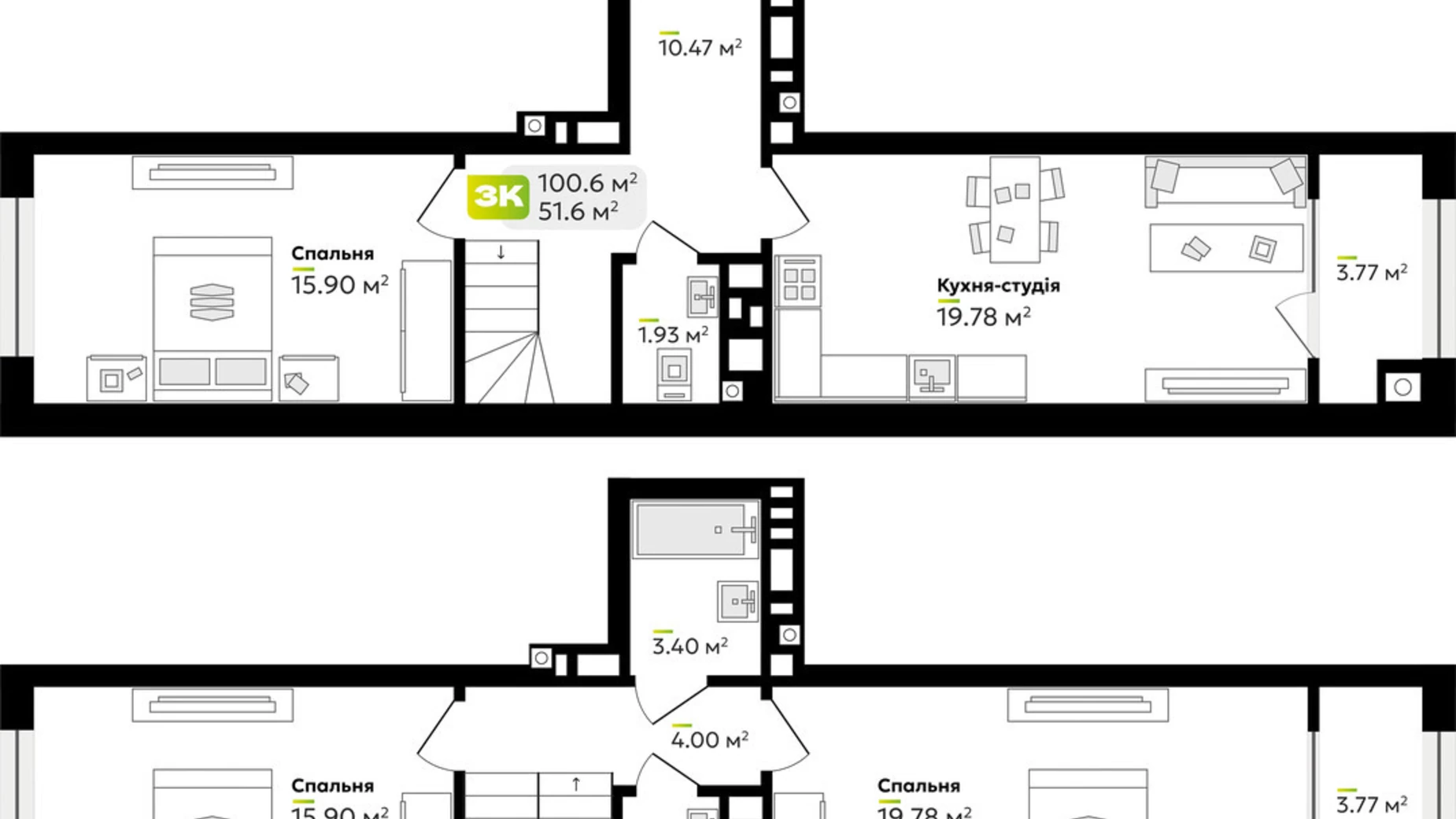 Продается 3-комнатная квартира 100.6 кв. м в Львове, ул. Венгерская, 12 - фото 2