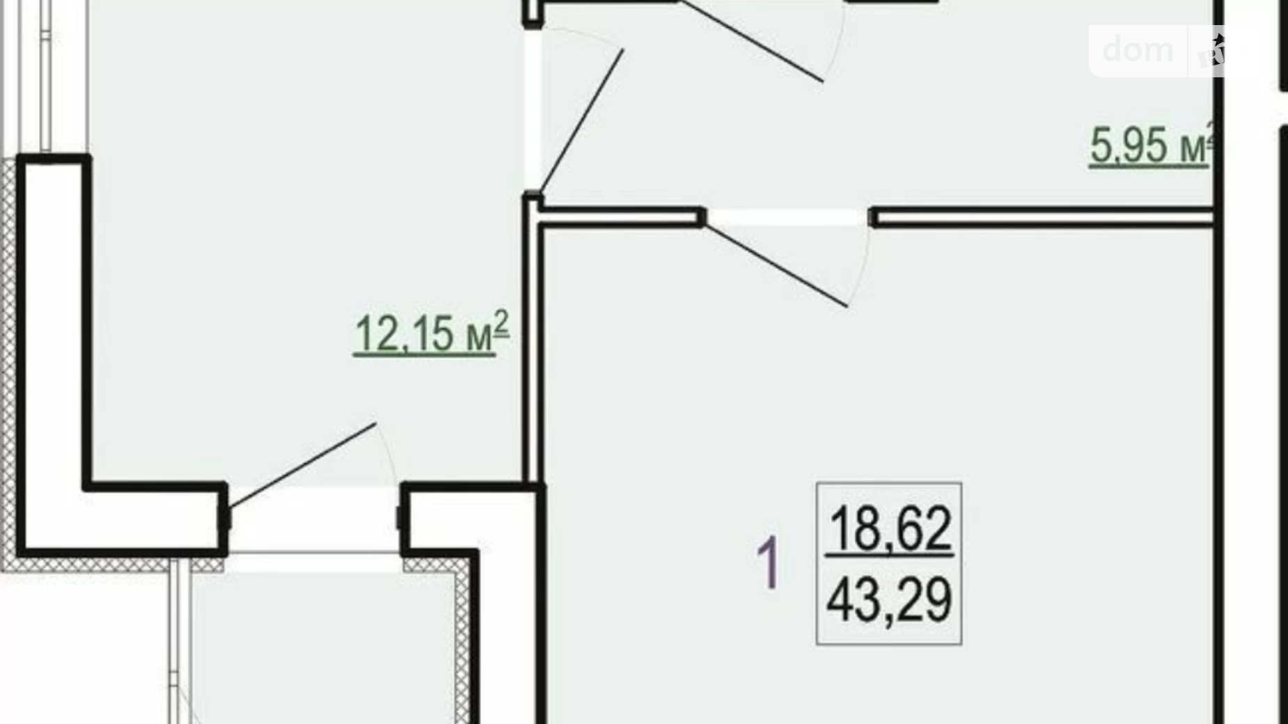 Продається 1-кімнатна квартира 43 кв. м у Харкові, вул. Полтавський Шлях, 184А корпус 18 - фото 2