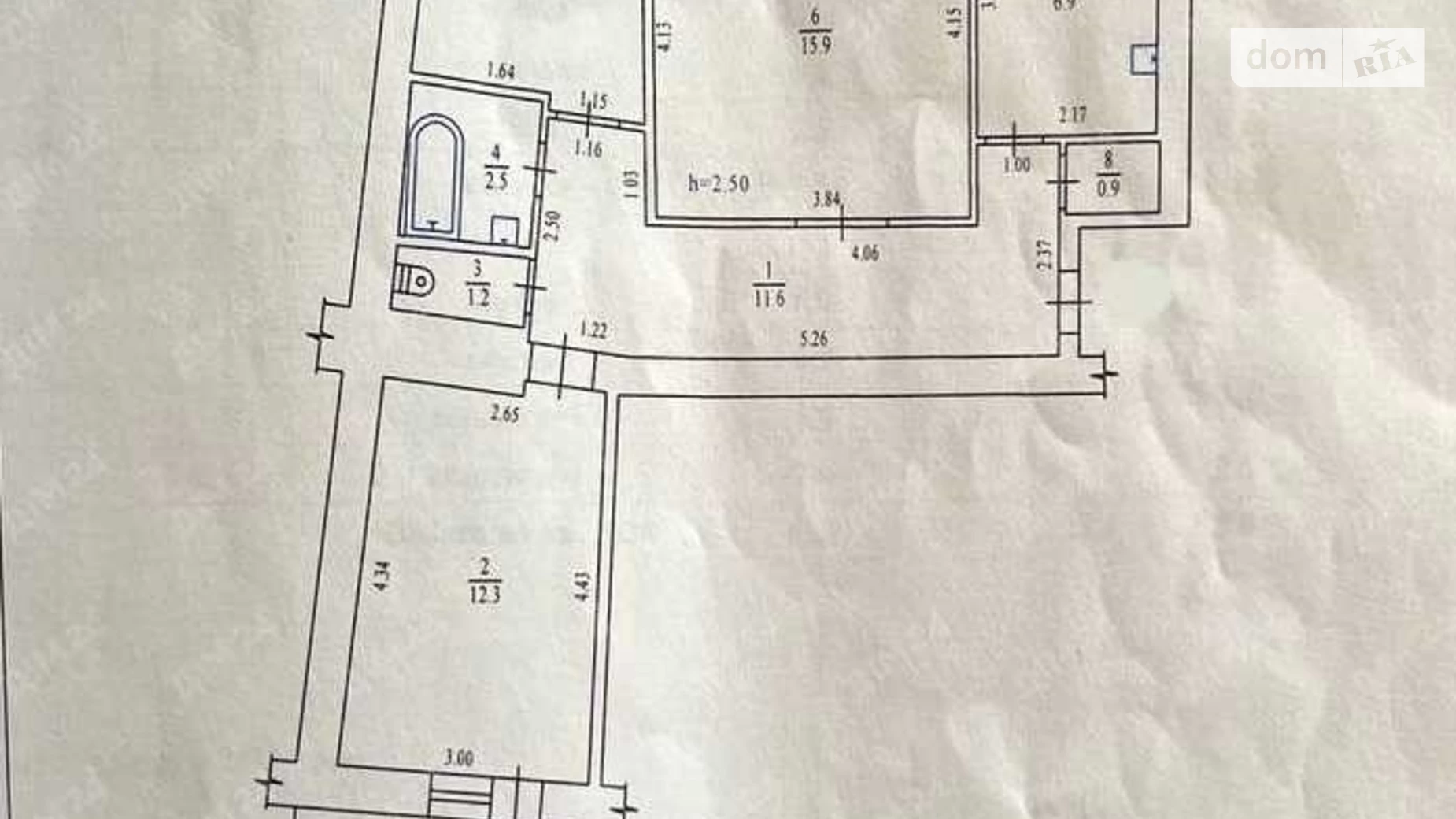 Продается 3-комнатная квартира 62 кв. м в Полтаве, цена: 42000 $ - фото 2