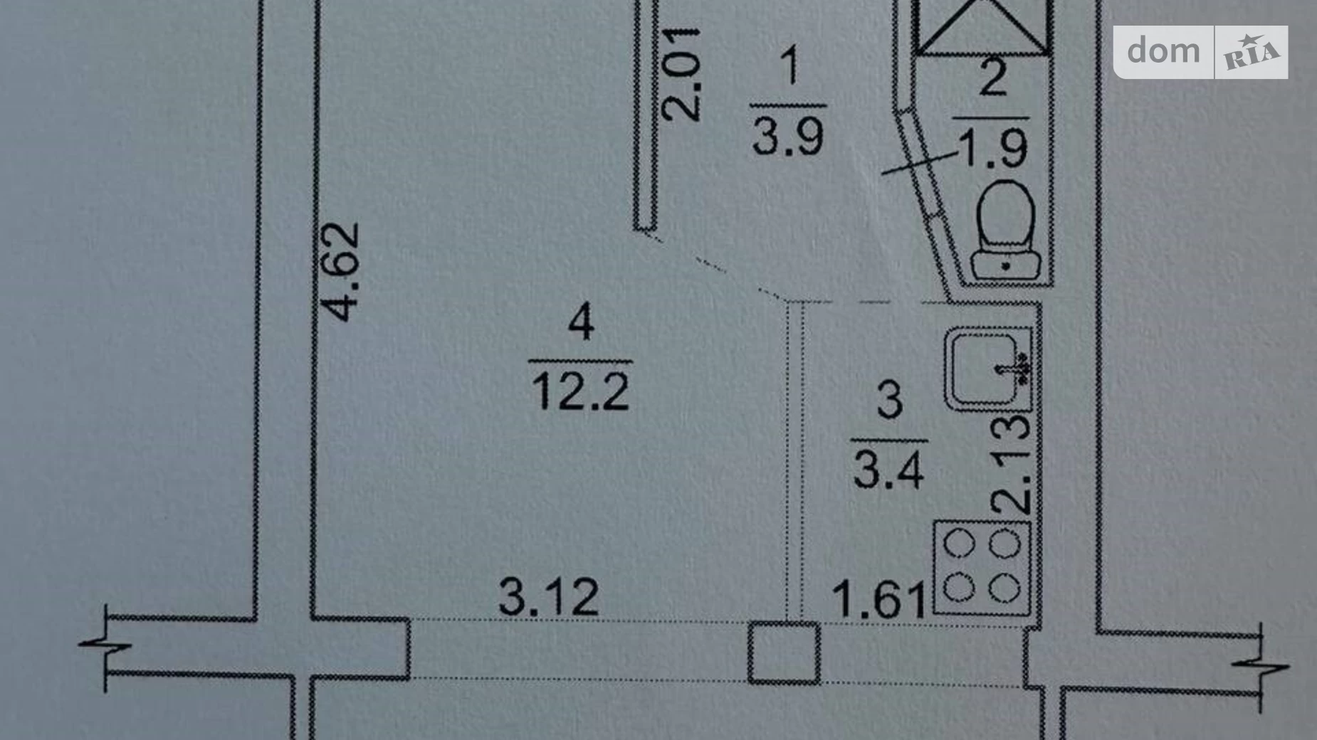 Продается 1-комнатная квартира 26.1 кв. м в Киеве, ул. Зодчих, 56А - фото 3