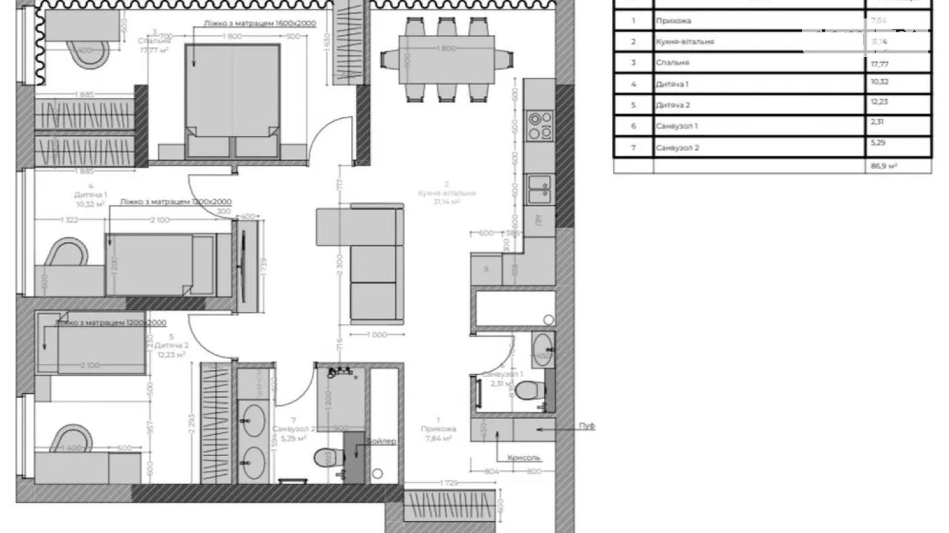 Продається 2-кімнатна квартира 87 кв. м у Києві, Залізничне шосе, 45А - фото 4