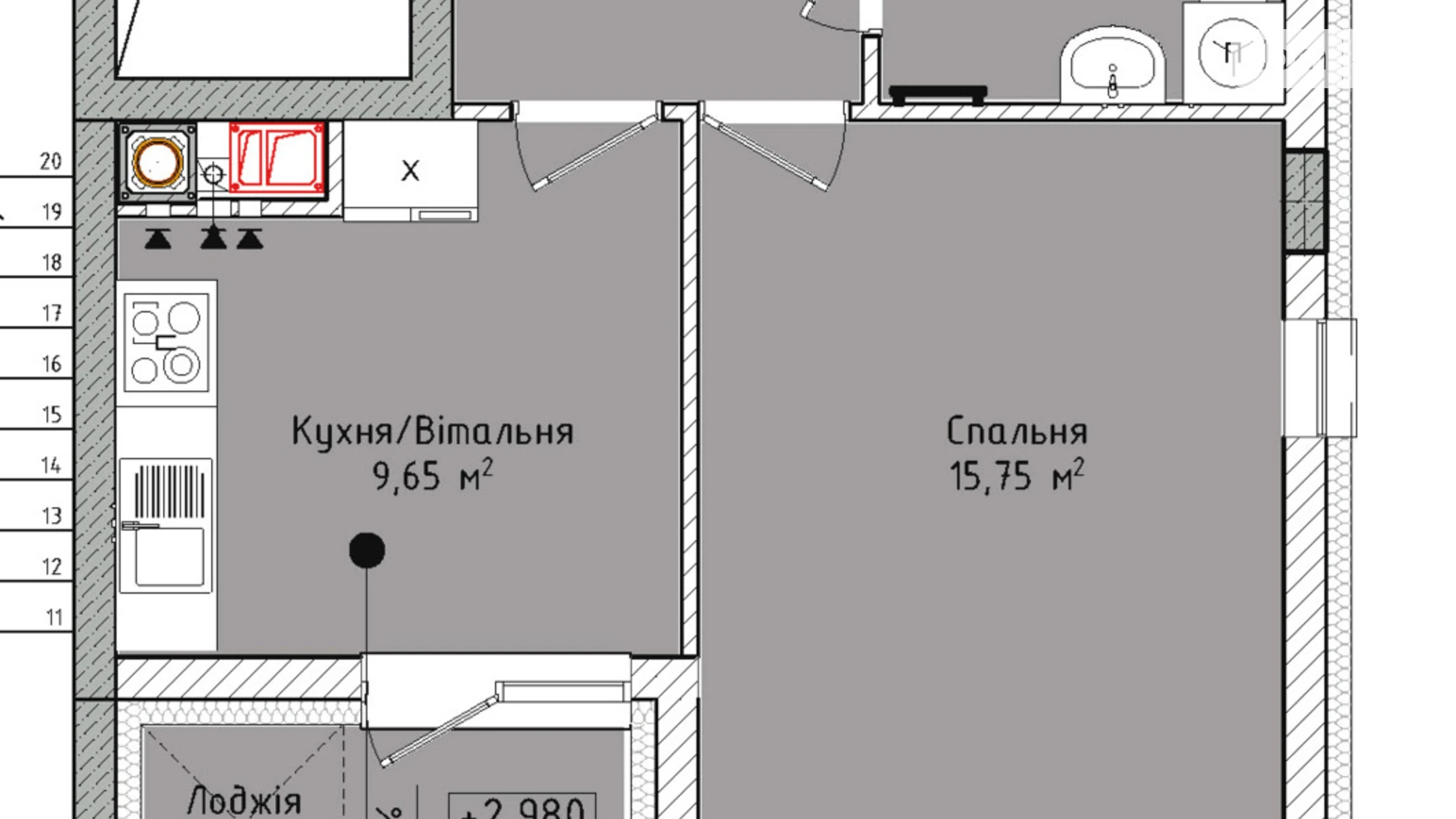 Продается 1-комнатная квартира 46 кв. м в Солонке, ул. Ивана Рубчака, 1 - фото 4
