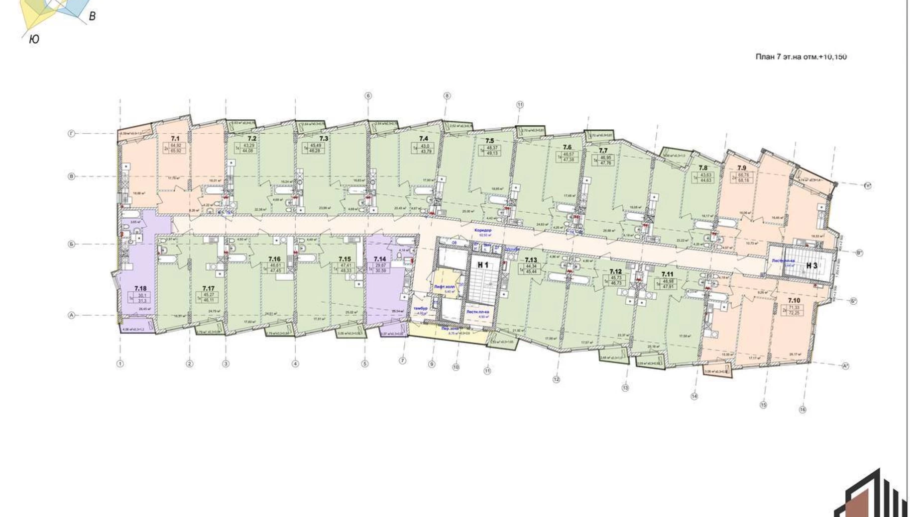 Продается 2-комнатная квартира 65.3 кв. м в Одессе, ул. Чубаевская, 1 - фото 3