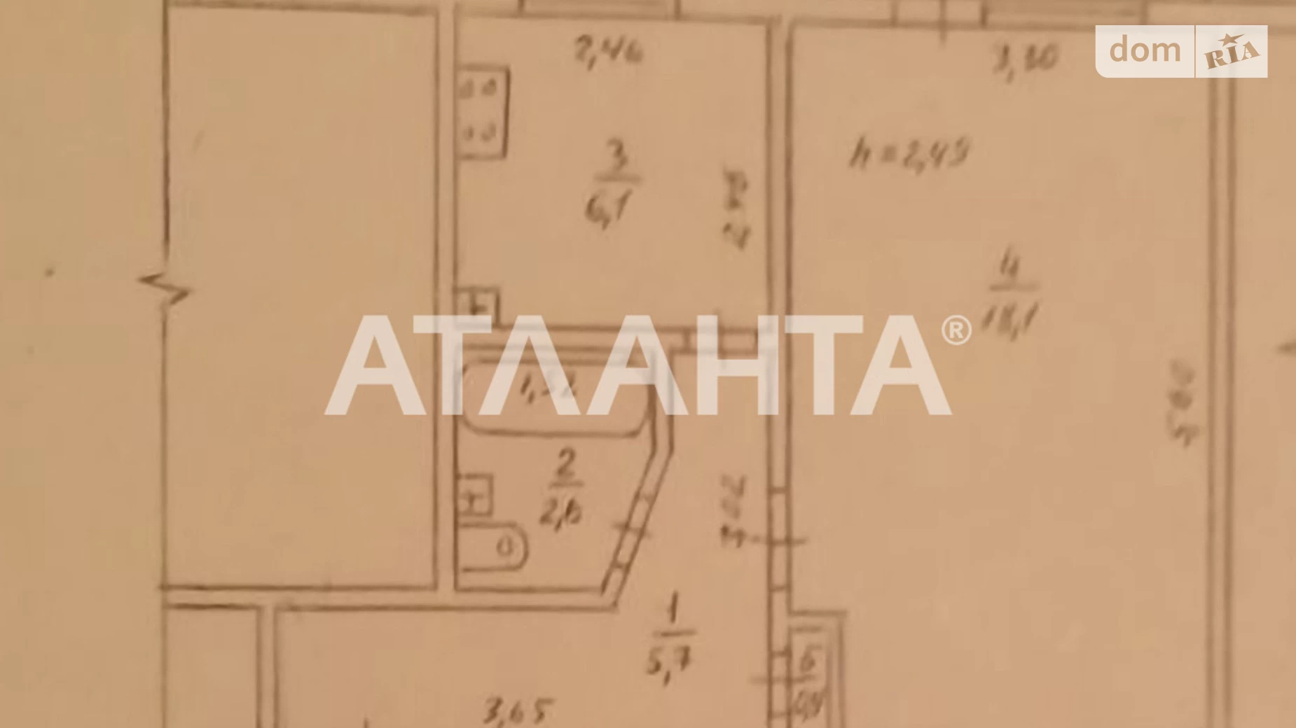 Продается 1-комнатная квартира 33.8 кв. м в Одессе, ул. Ицхака Рабина - фото 2