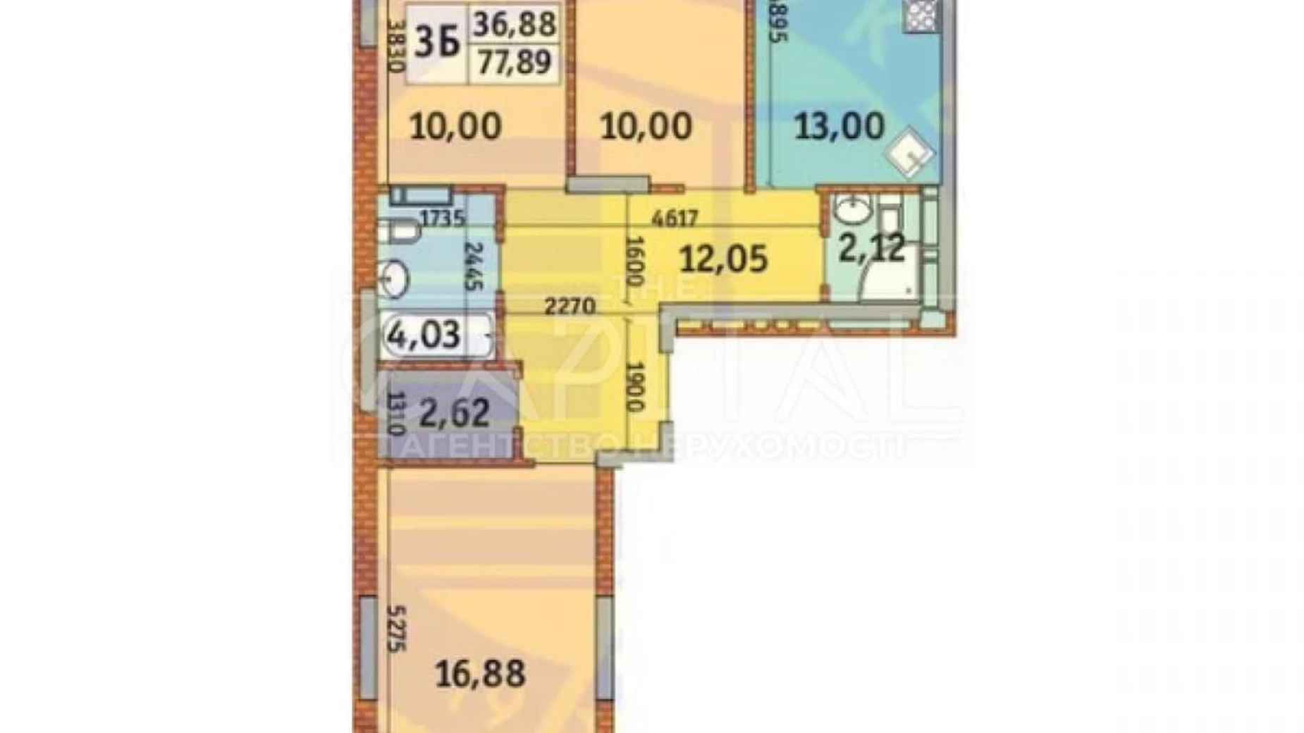 Продается 3-комнатная квартира 78 кв. м в Киеве, ул. Дубищанская - фото 2